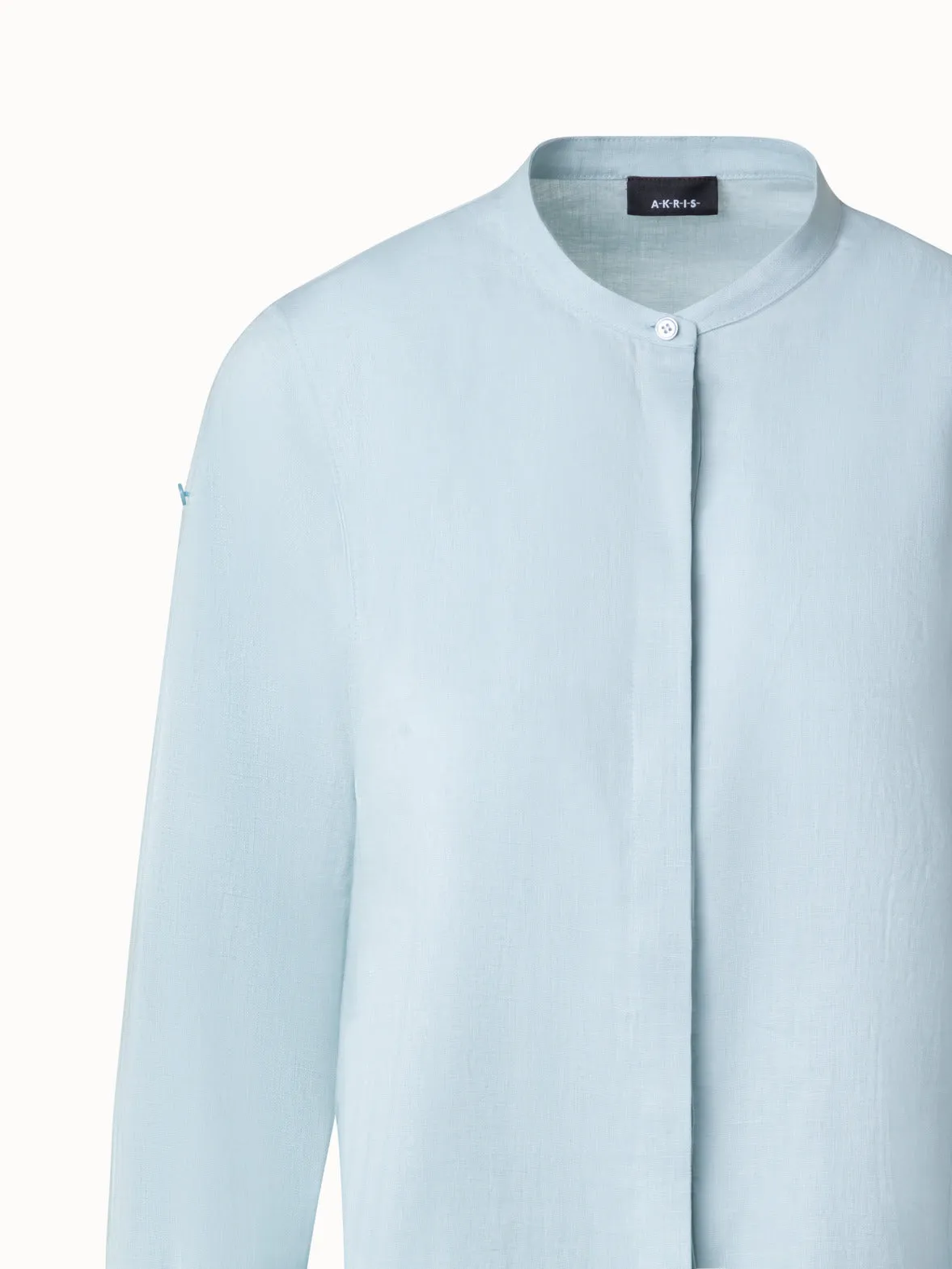 Oversized Linen Tunic Blouse Akris