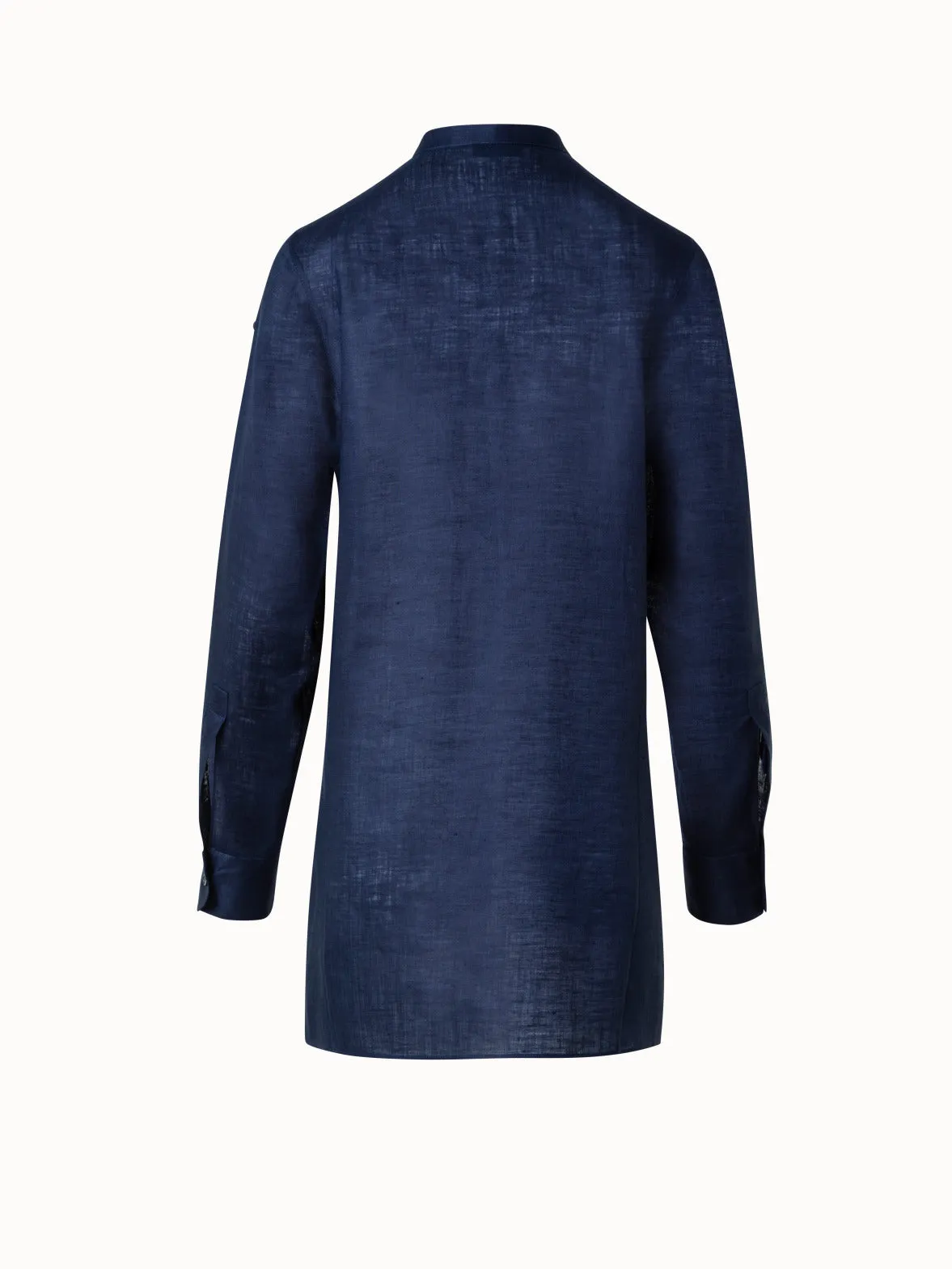 Oversized Linen Tunic Blouse Akris
