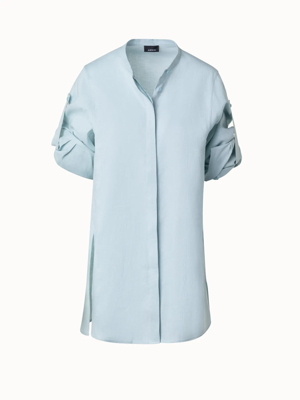 Oversized Linen Tunic Blouse Akris