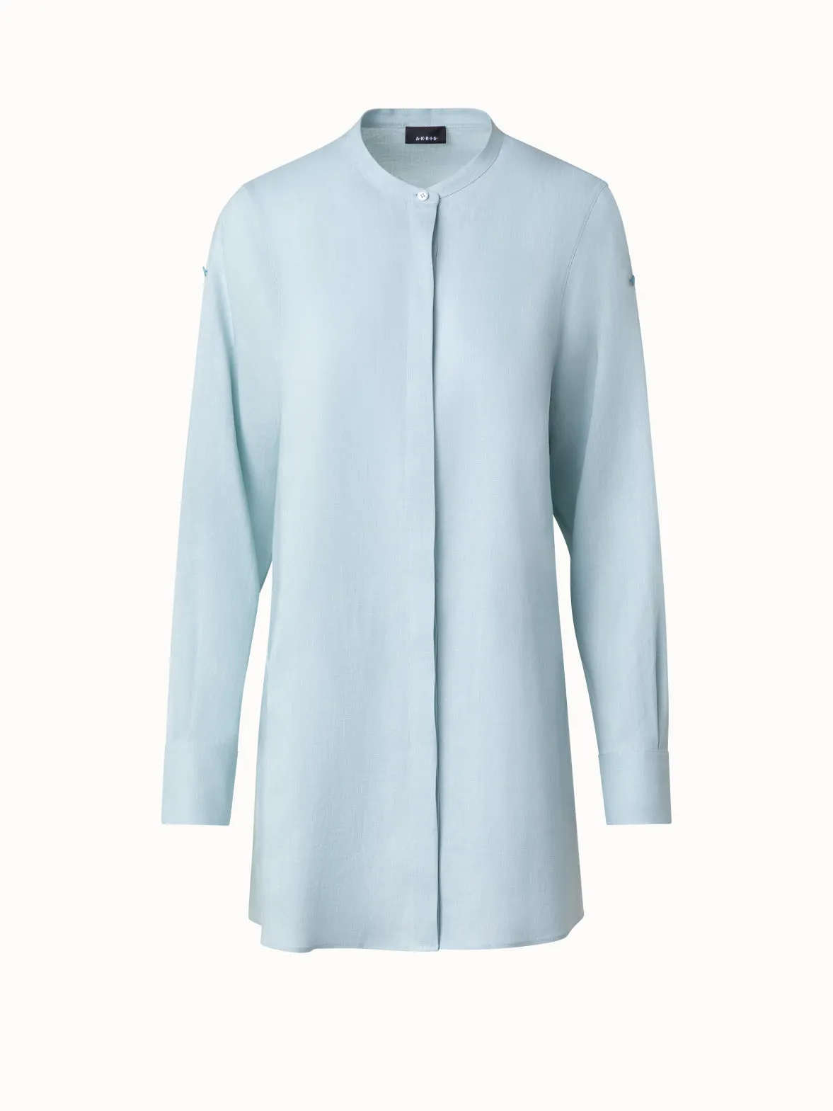 Oversized Linen Tunic Blouse Akris