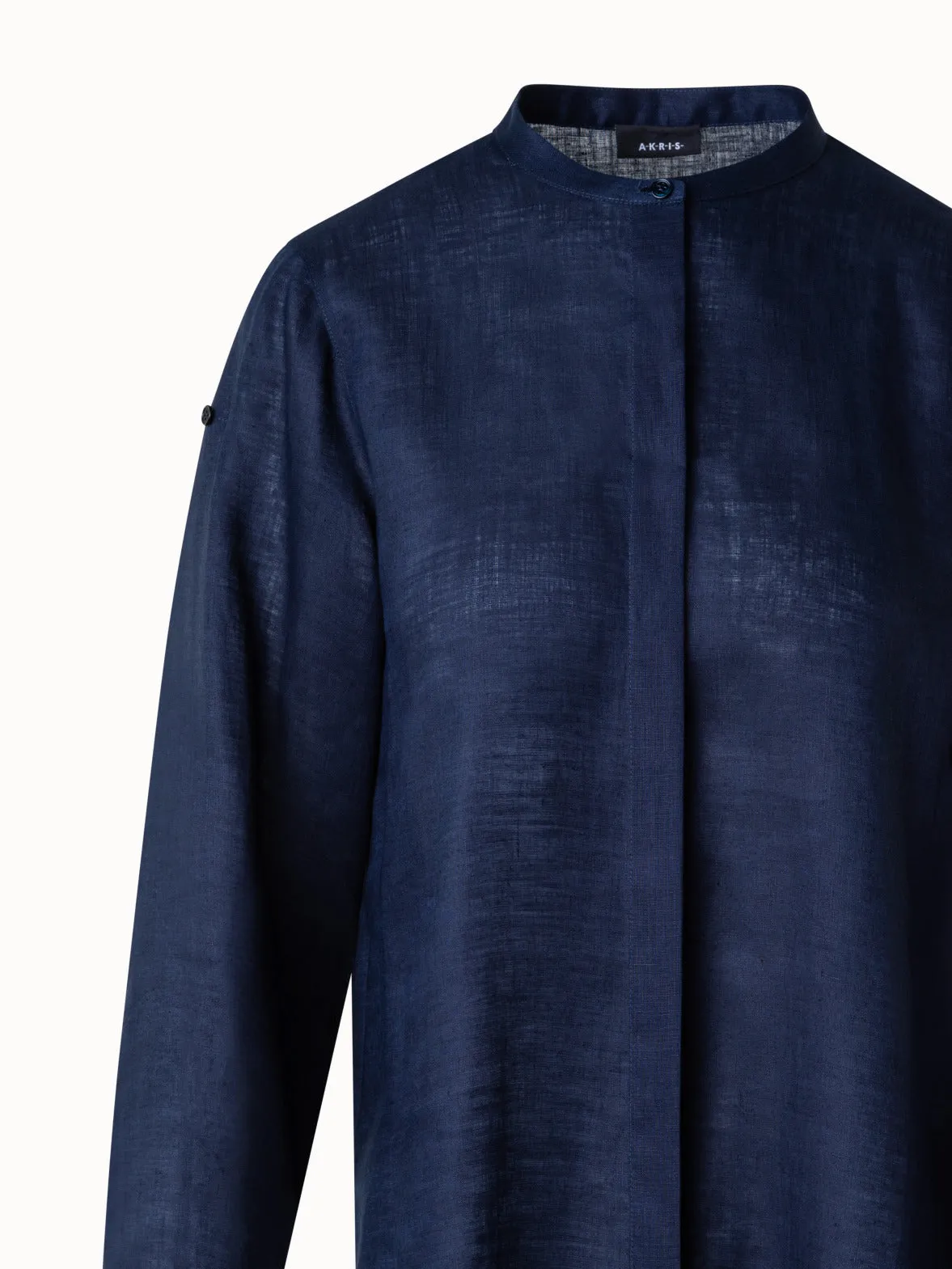 Oversized Linen Tunic Blouse Akris