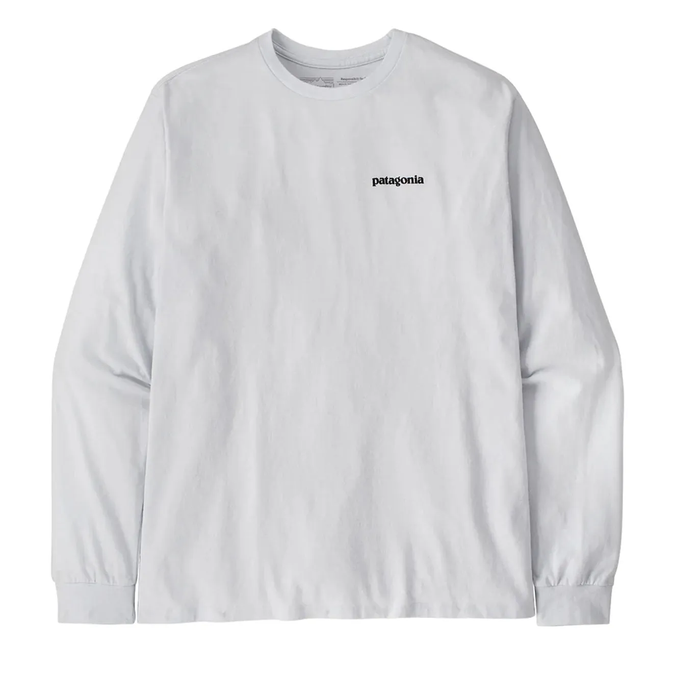 Patagonia L/S P-6 Logo Responsibili-Tee White