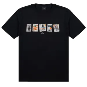 Paul Smith Regular Fit T Shirt Stamps Black