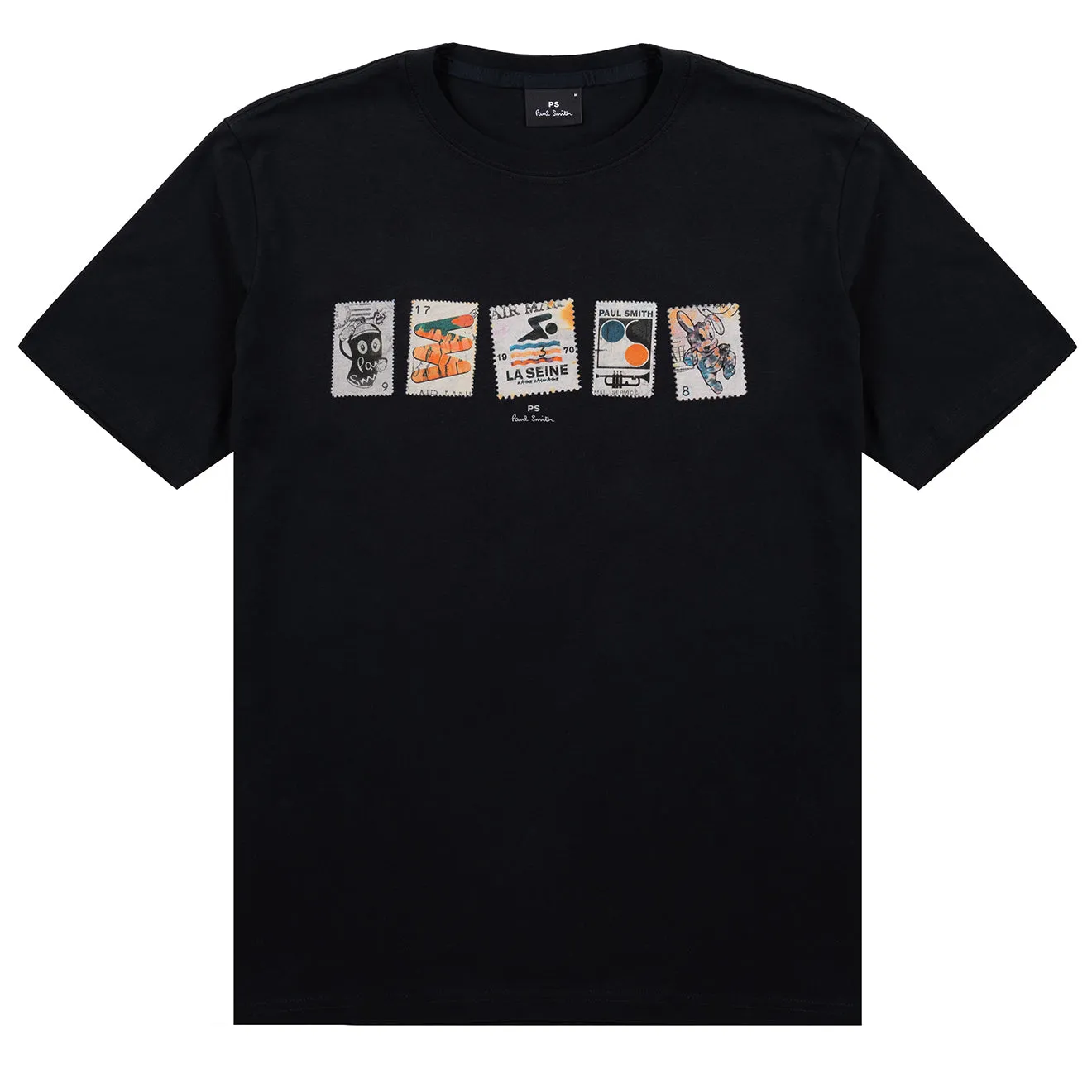 Paul Smith Regular Fit T Shirt Stamps Black