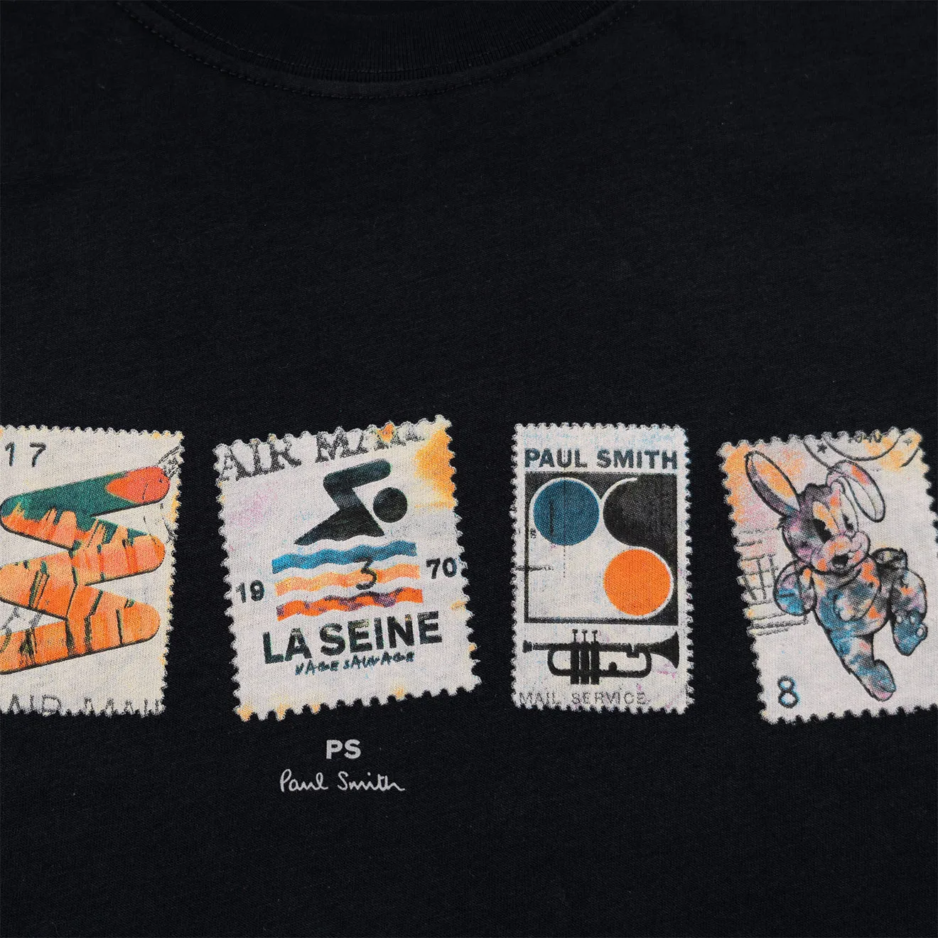 Paul Smith Regular Fit T Shirt Stamps Black