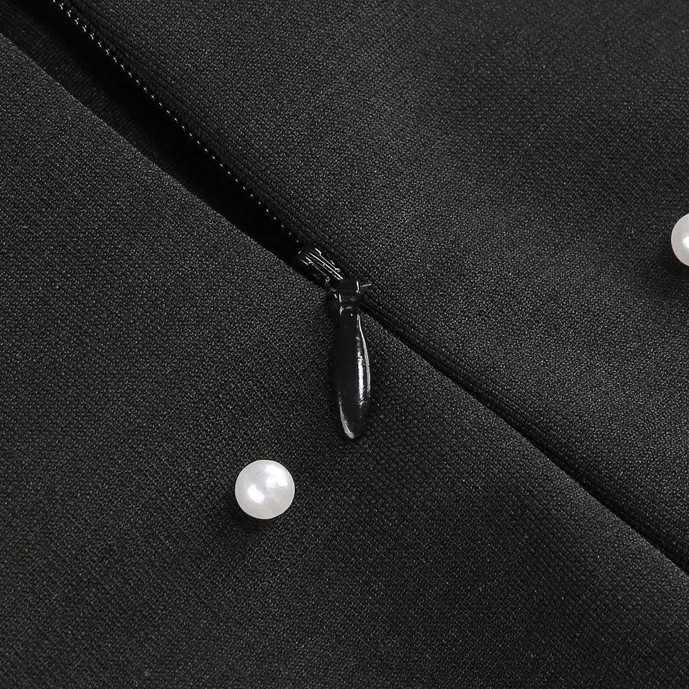 pearl-embellished strapless gown in black Gloria Lanvin