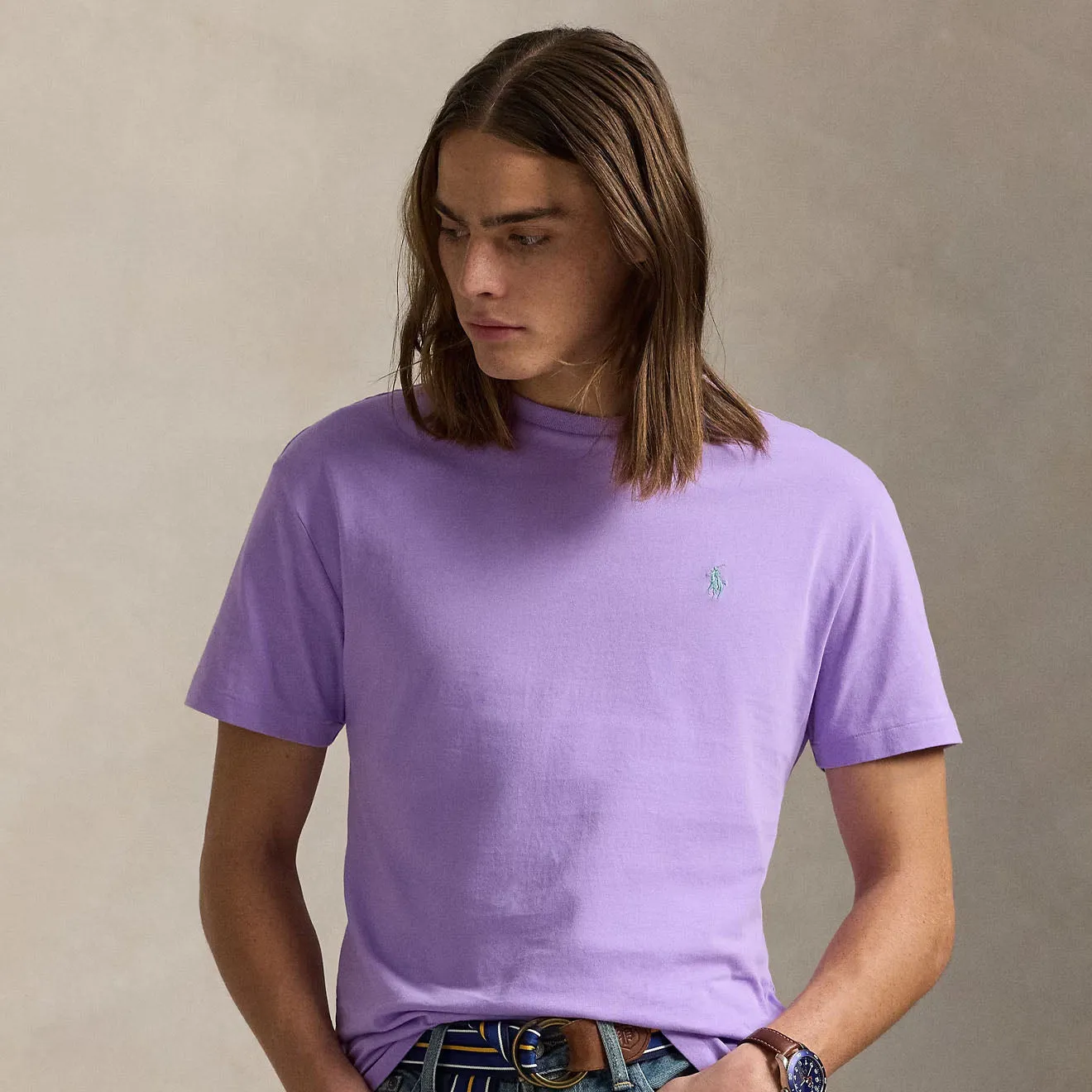 Polo Ralph Lauren Custom Slim Crewneck T-Shirt Light Lilac