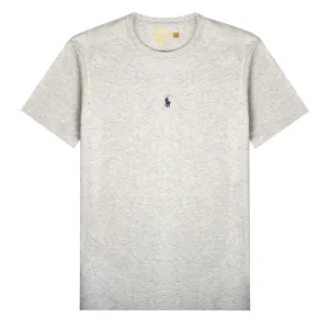 Polo Ralph Lauren Custom Slim Fit Centre Logo T-Shirt Grey Heather