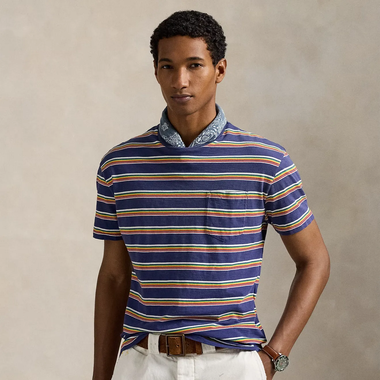 Polo Ralph Lauren Short Sleeve T Shirt Classic New Classic Navy Multi