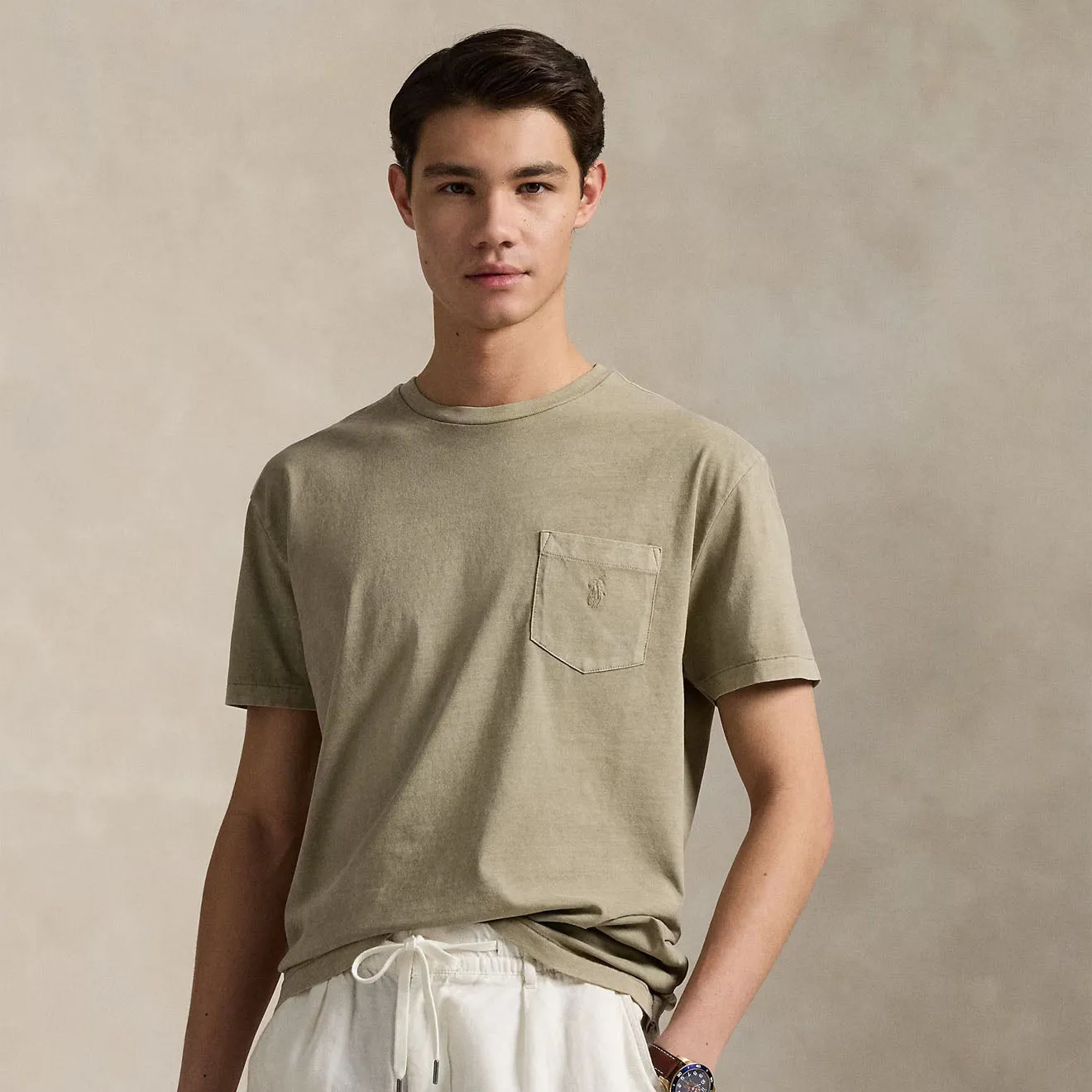 Polo Ralph Lauren Short Sleeve T Shirt Custom Slim Olive