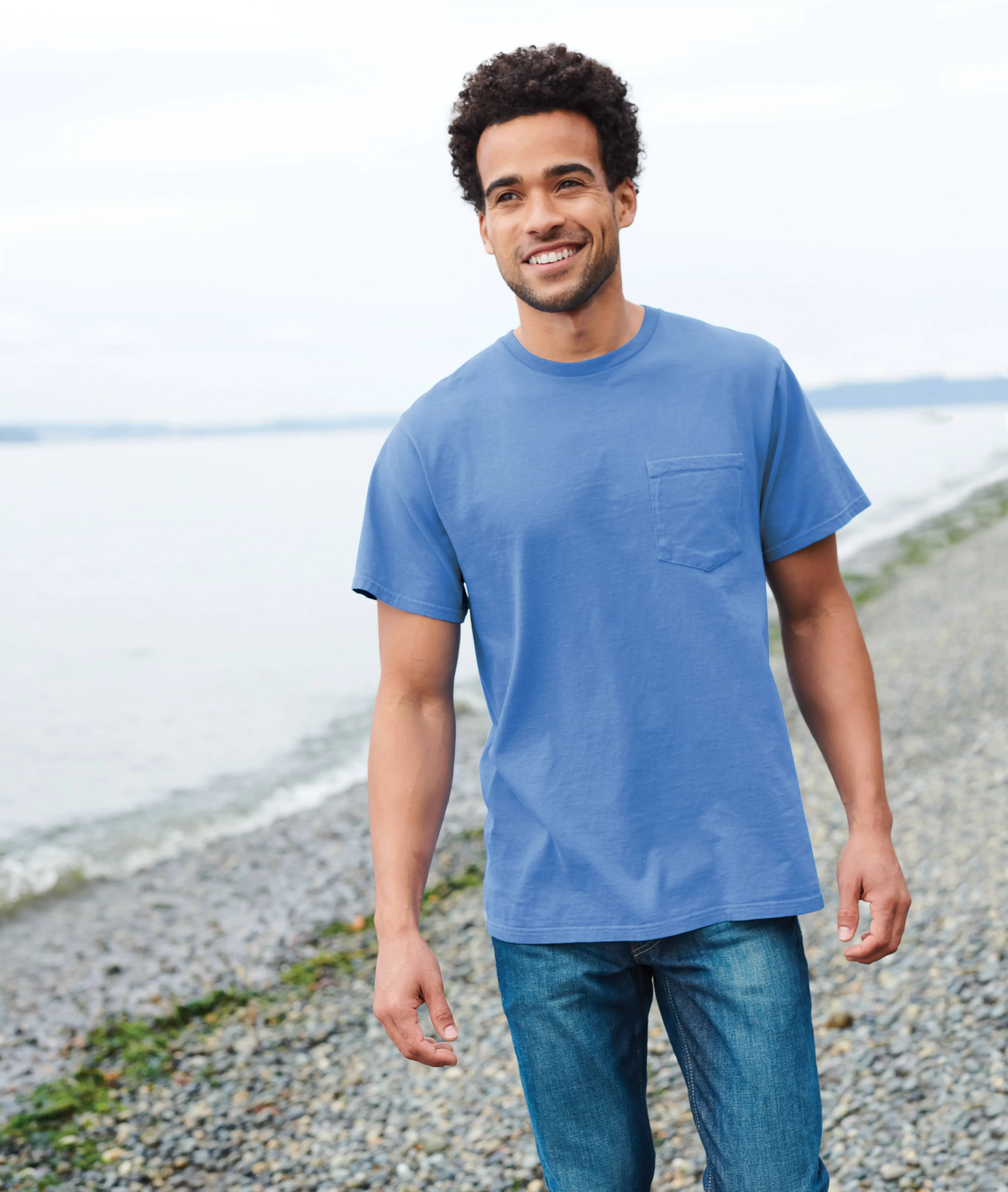 Port & Company Beach Wash Garment-Dyed Pocket Tee