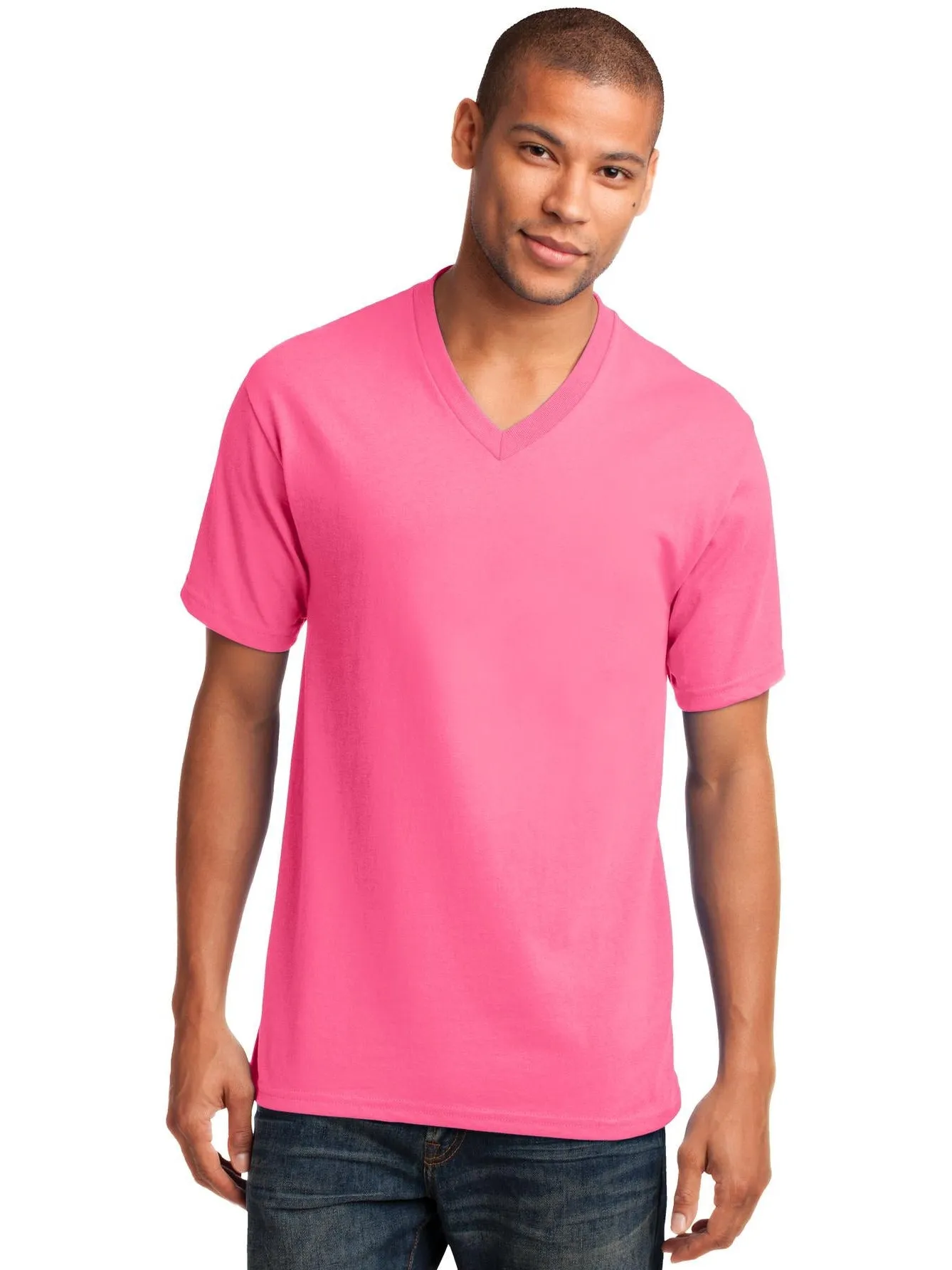 Port & Company Core Cotton V-Neck Tee