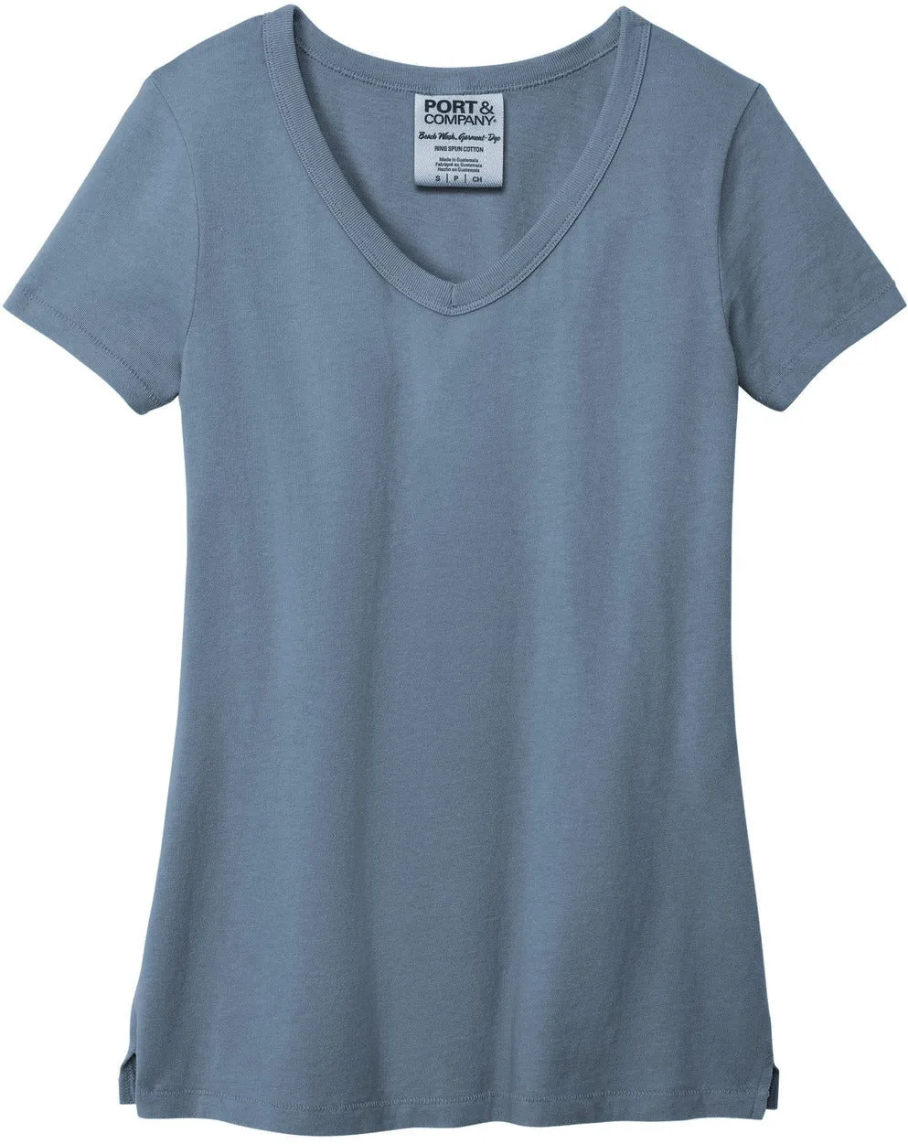 Port & Company Ladies Beach Wash Garment-Dyed V-Neck Tee