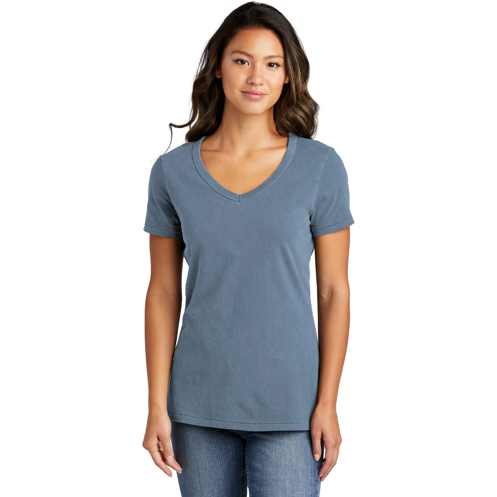 Port & Company Ladies Beach Wash Garment-Dyed V-Neck Tee