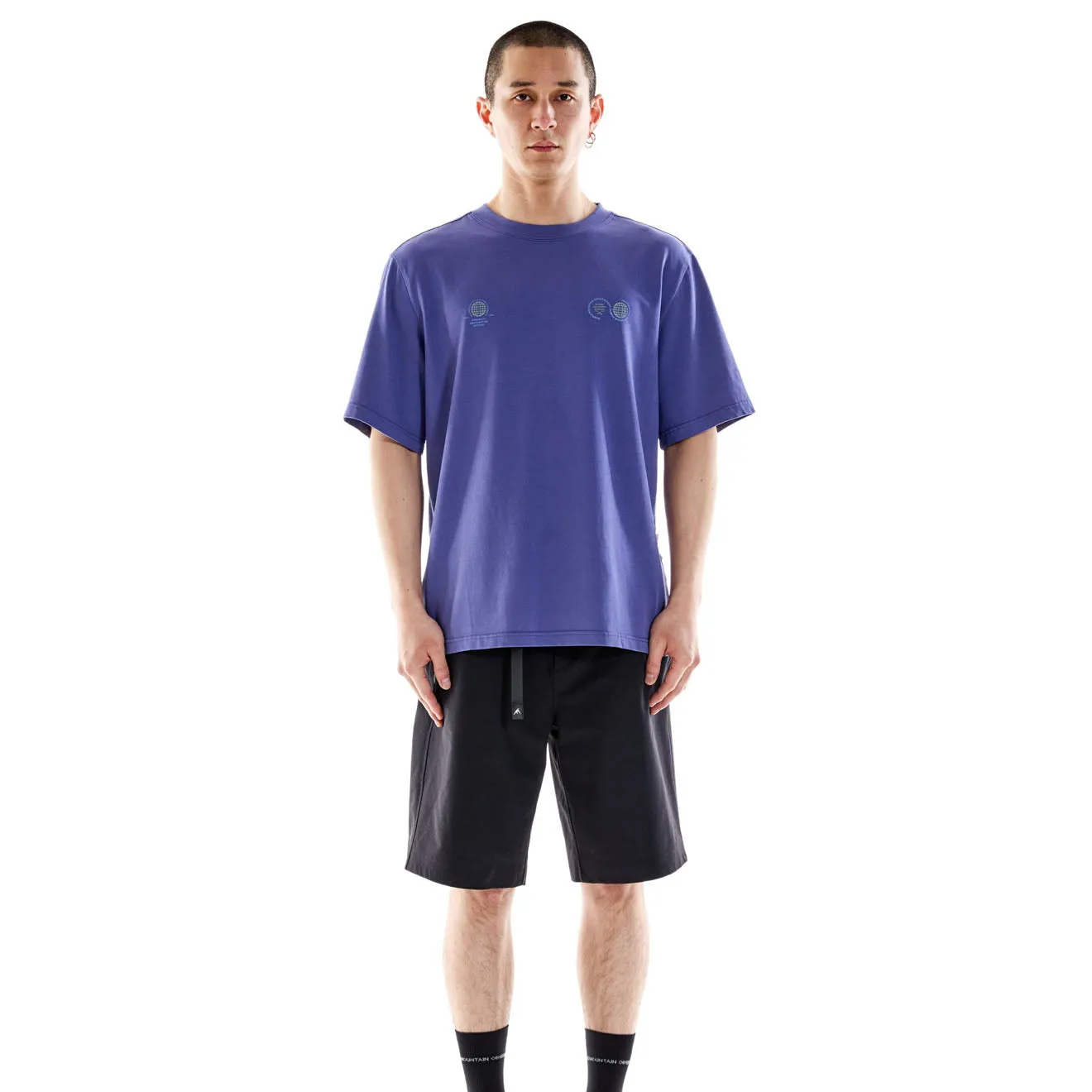 Purple Mountain Observatory Globe S/S Tee Indigo