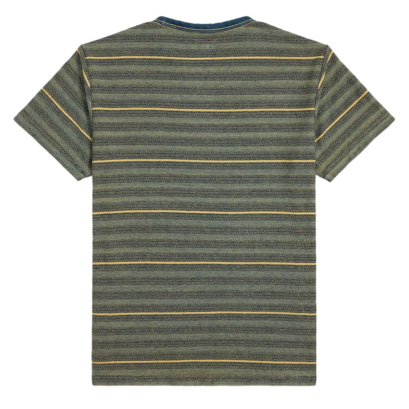 RRL By Ralph Lauren Indigo Striped Jacquard T-Shirt Cream/Multi
