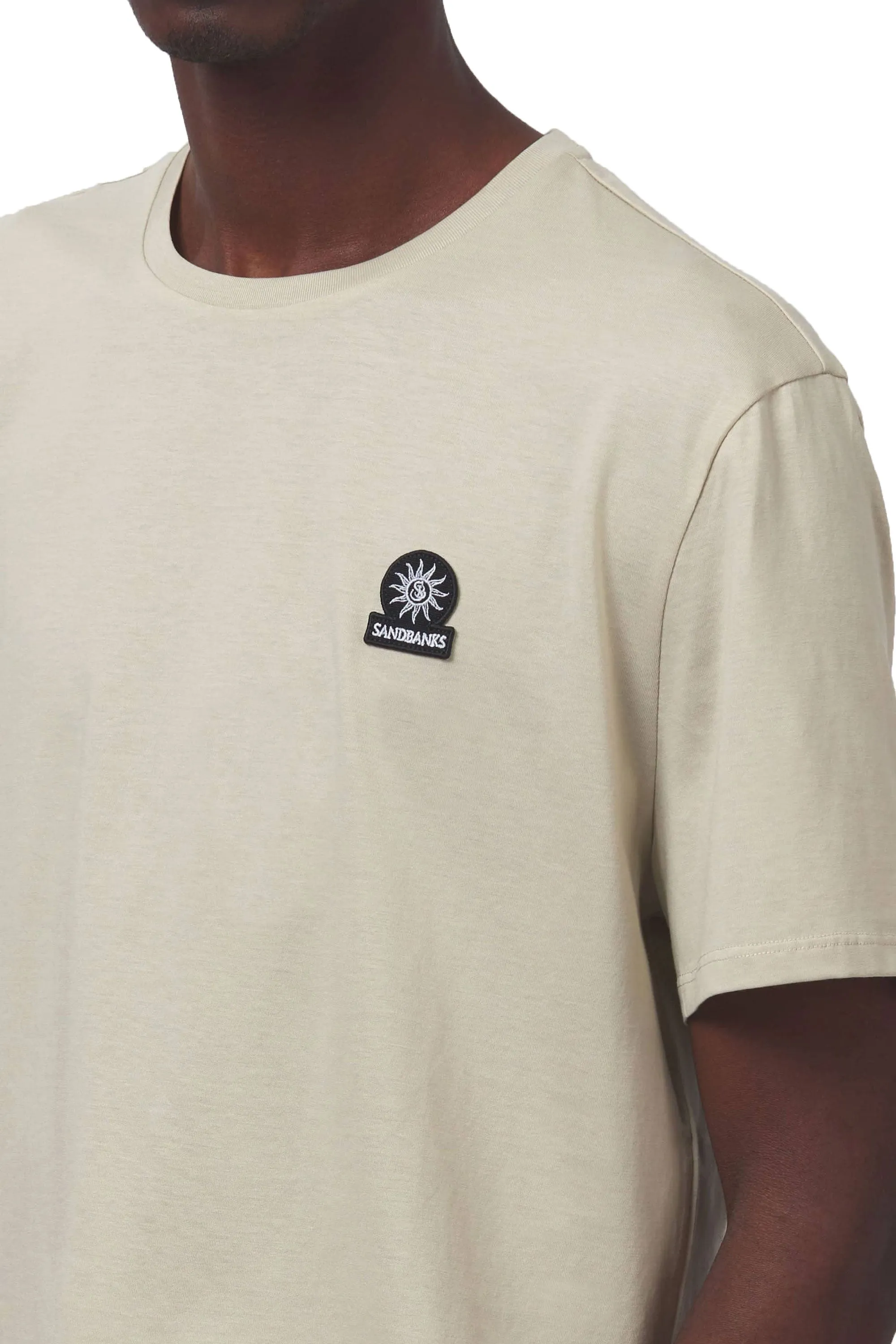 Sandbanks Badge Logo T-Shirt Stone