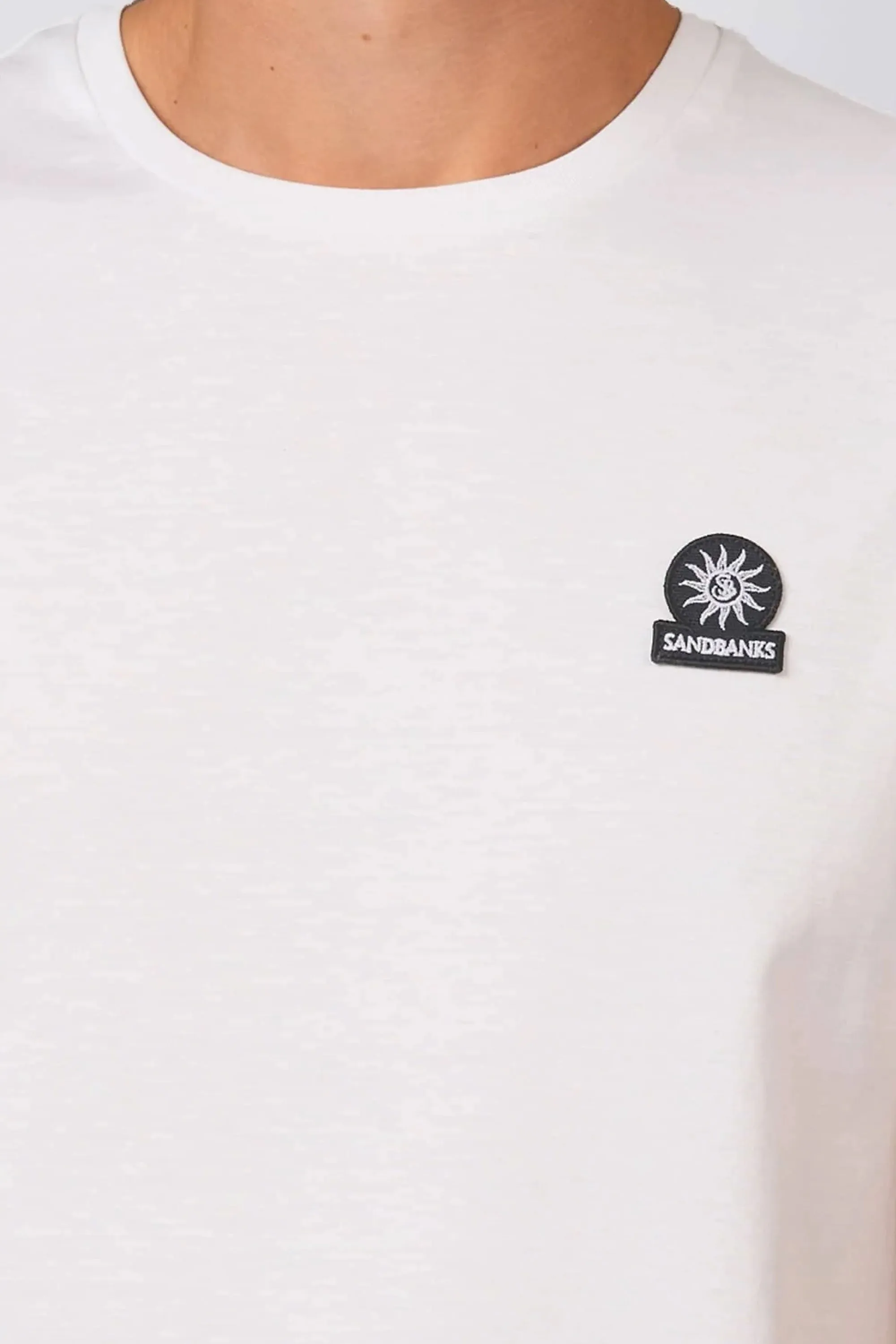 Sandbanks Badge Logo T-shirt White