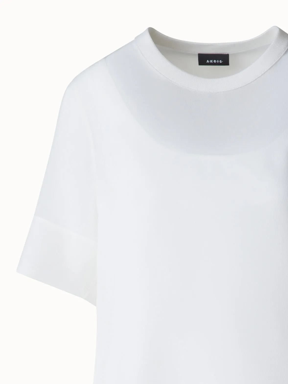 Sheer Short Sleeve Silk Blouse Akris