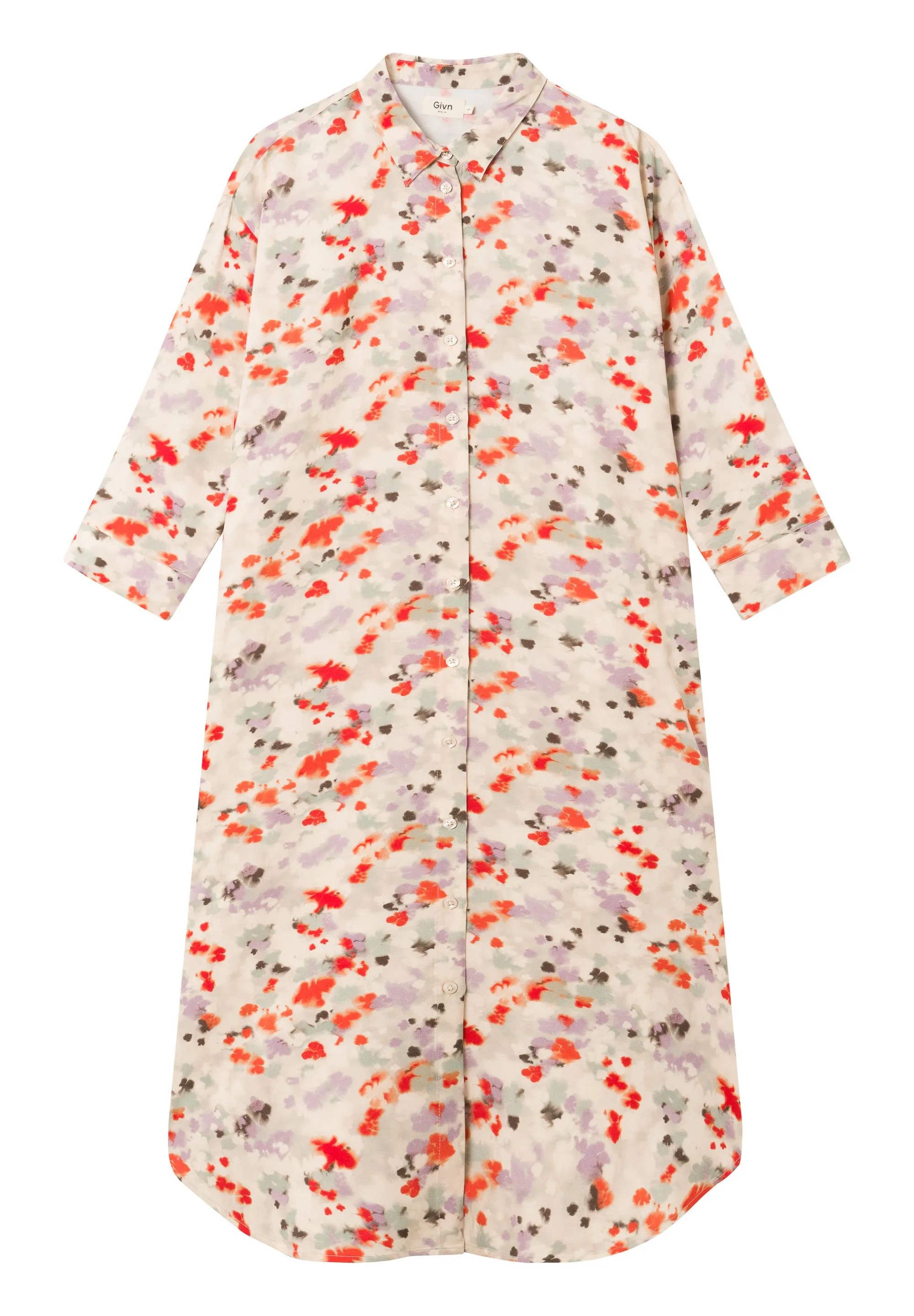 Shirt blouse dress MAGGIE from LENZING™ ECOVERO™ - Lavender / Sage (Flowers) Givn Berlin