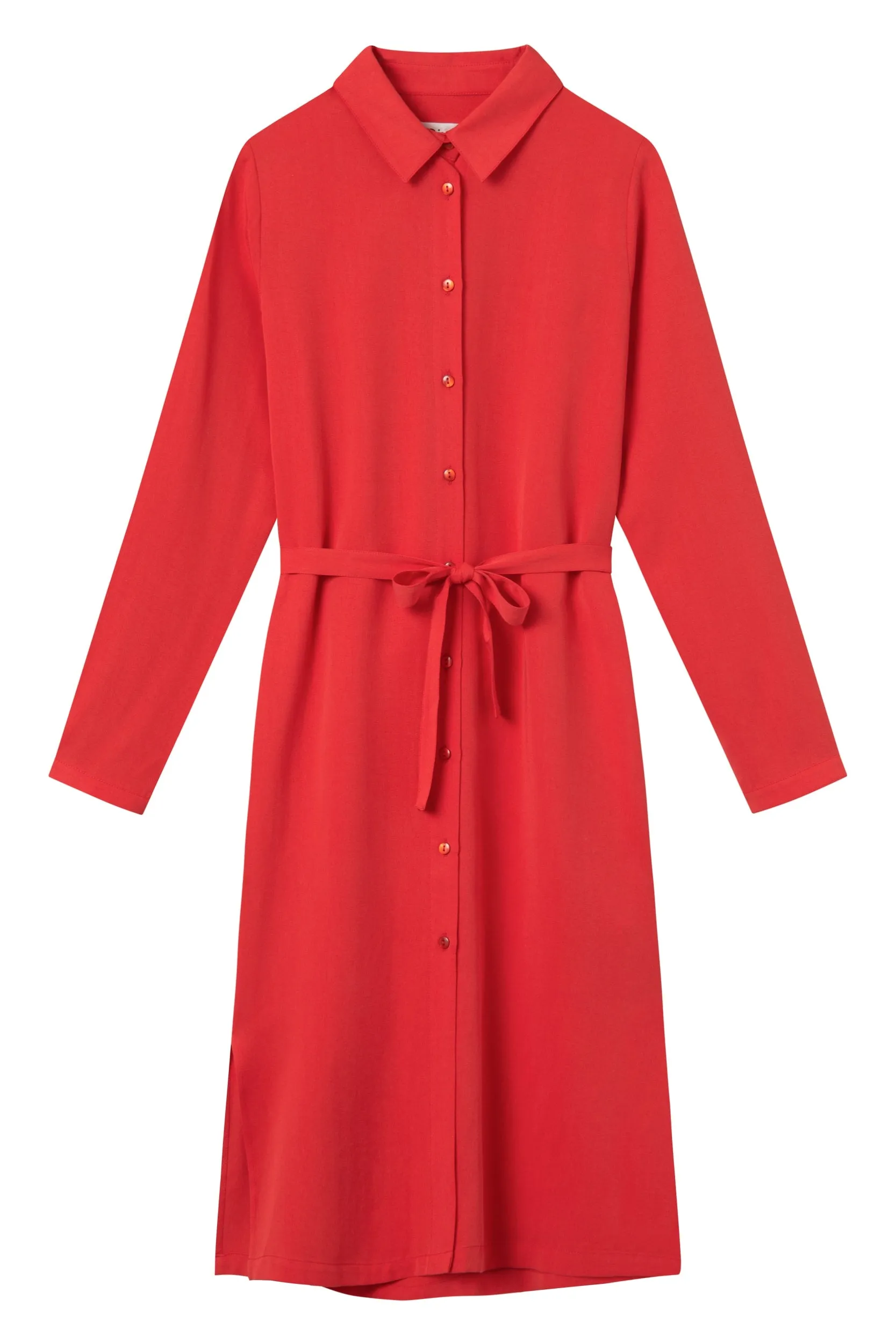 Shirt blouse dress MERLE in TENCEL™ Lyocell - Lava Red (Tencel) Givn Berlin