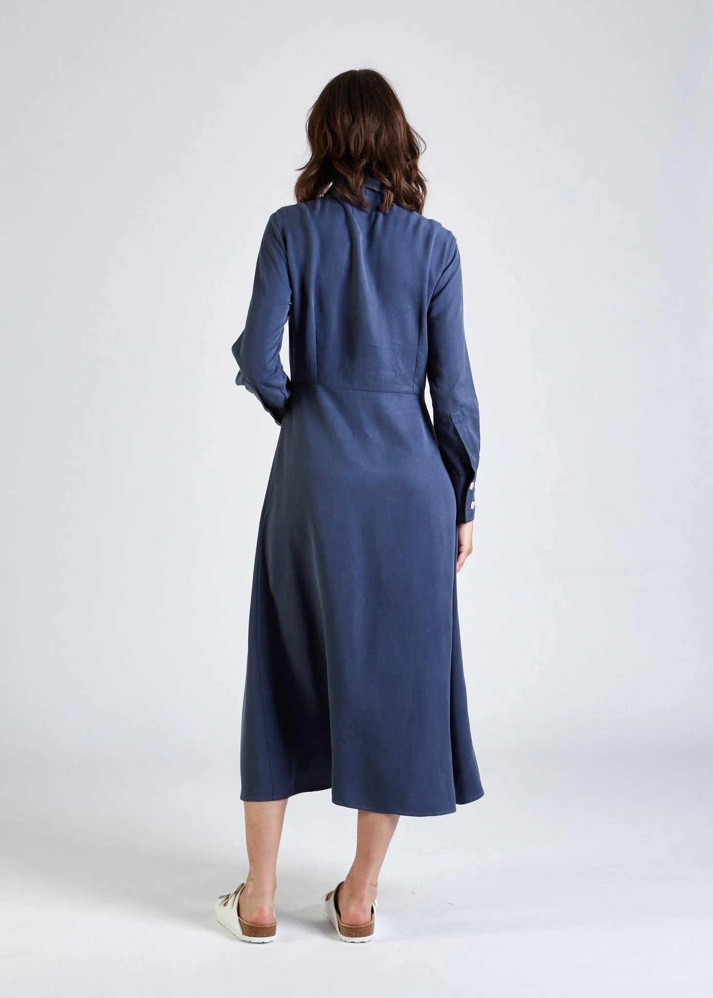 Shirt blouse dress WANDA in TENCEL™ Lyocell - Light Blue (Tencel) Givn Berlin