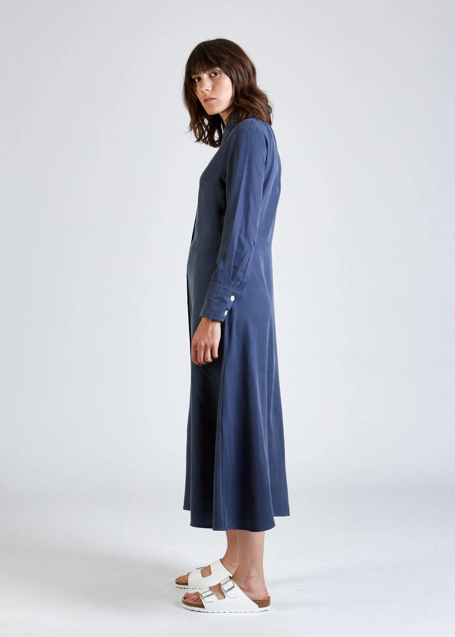 Shirt blouse dress WANDA in TENCEL™ Lyocell - Light Blue (Tencel) Givn Berlin