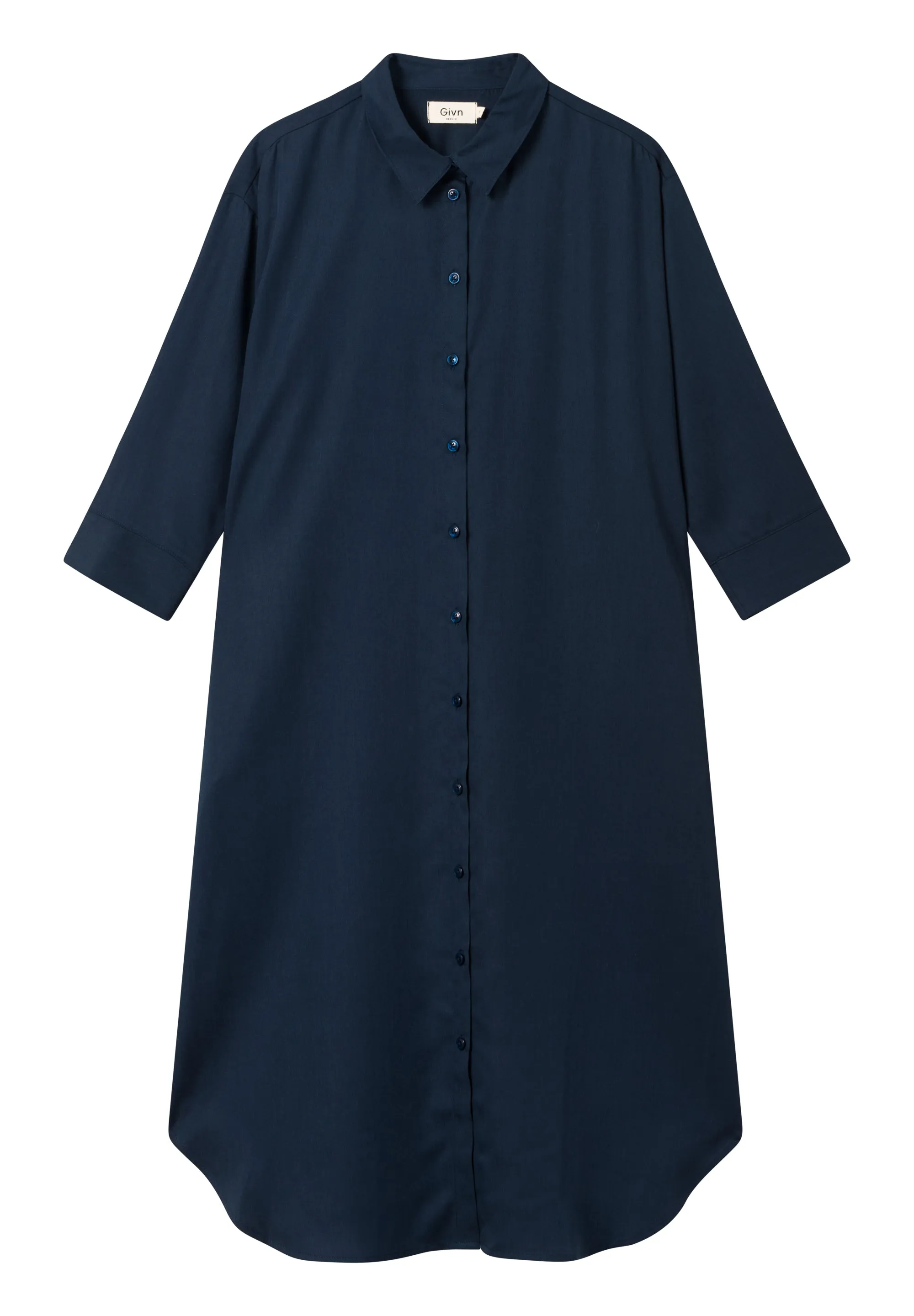 Shirtdress MAGGIE in TENCEL™ REFIBRA™ Lyocell - Midnight Blue (Refibra) Givn Berlin