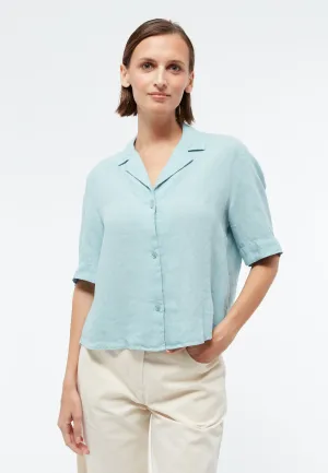 Short sleeve blouse GBCAROL relaxed in linen - Irish Mint (Linen) Givn Berlin