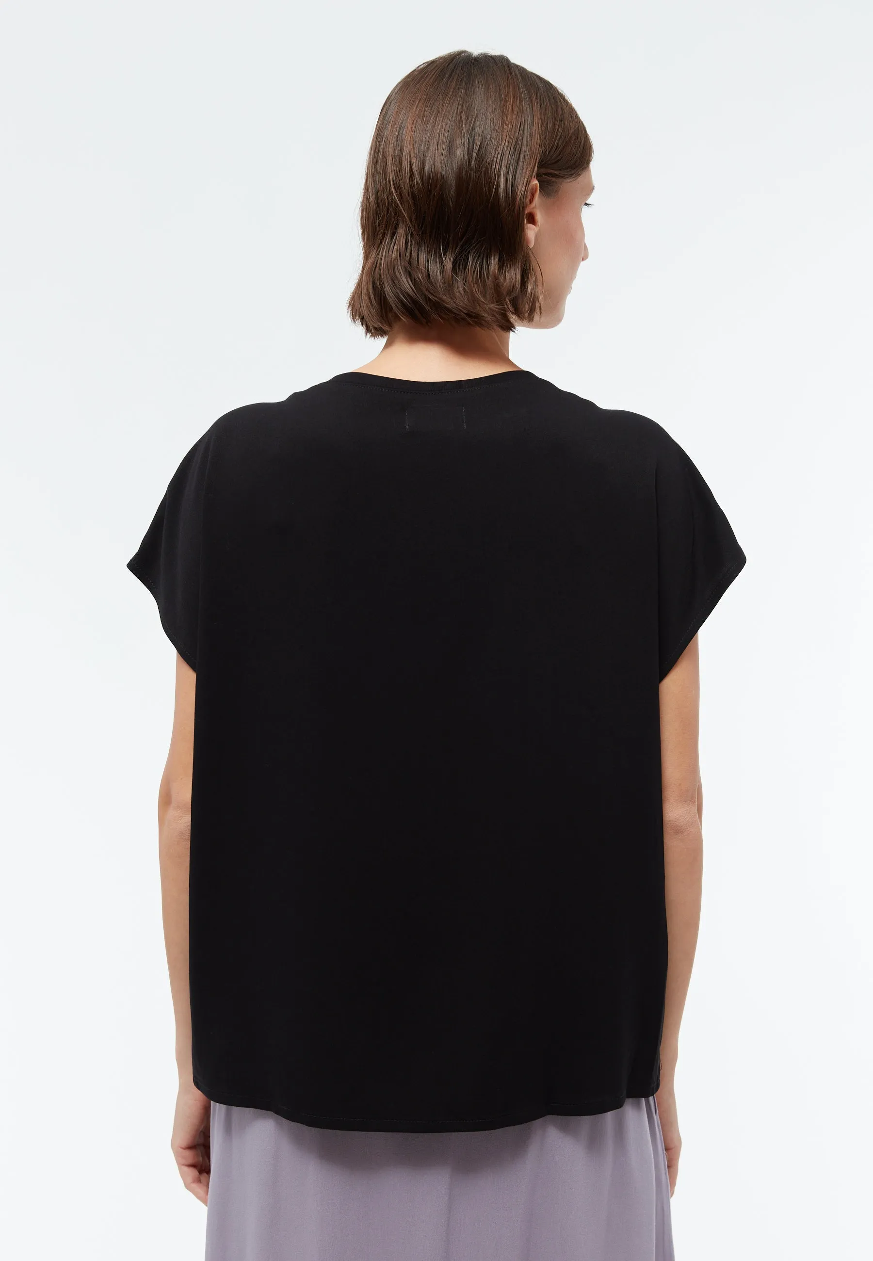 Short sleeve blouse GBFENNA from LENZING™ ECOVERO™ - Black Givn Berlin