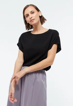 Short sleeve blouse GBFENNA from LENZING™ ECOVERO™ - Black Givn Berlin