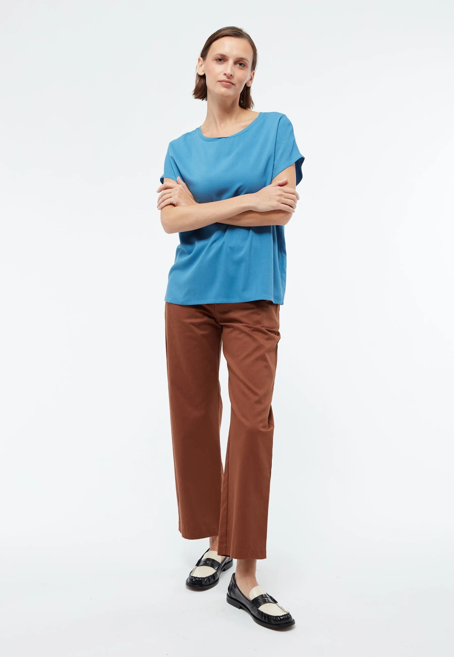 Short sleeve blouse GBFENNA from LENZING™ ECOVERO™ - Gentle Blue Givn Berlin