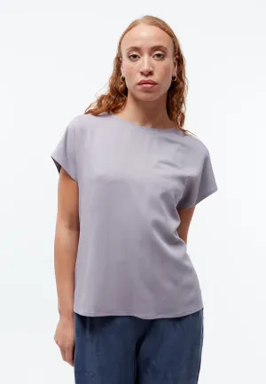 Short sleeve blouse GBFENNA from LENZING™ ECOVERO™ - Lilac Grey Givn Berlin