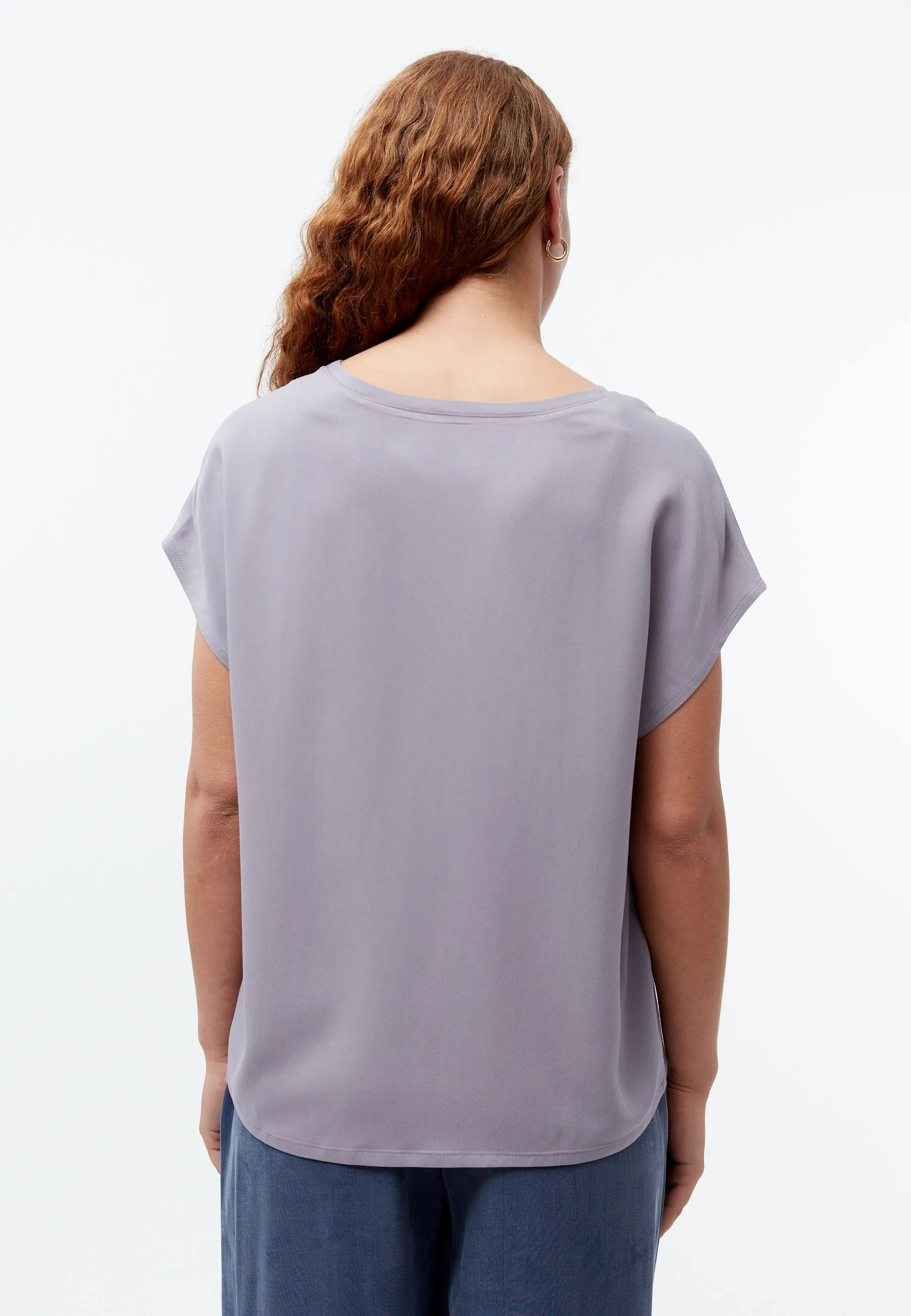 Short sleeve blouse GBFENNA from LENZING™ ECOVERO™ - Lilac Grey Givn Berlin