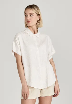 Short sleeve blouse SARAH from LENZING™ ECOVERO™ - Clay / White (Flowers) Givn Berlin
