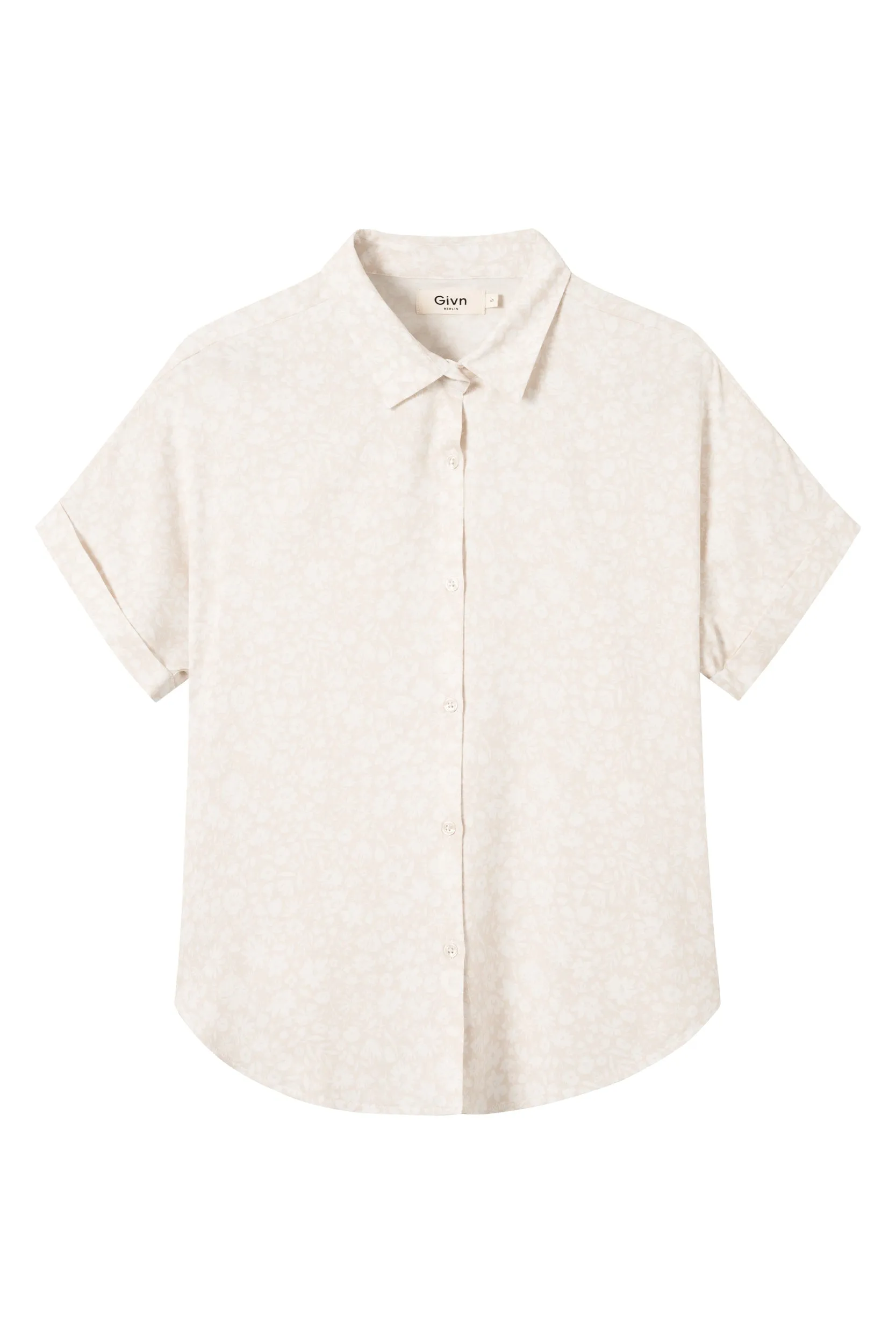 Short sleeve blouse SARAH from LENZING™ ECOVERO™ - Clay / White (Flowers) Givn Berlin