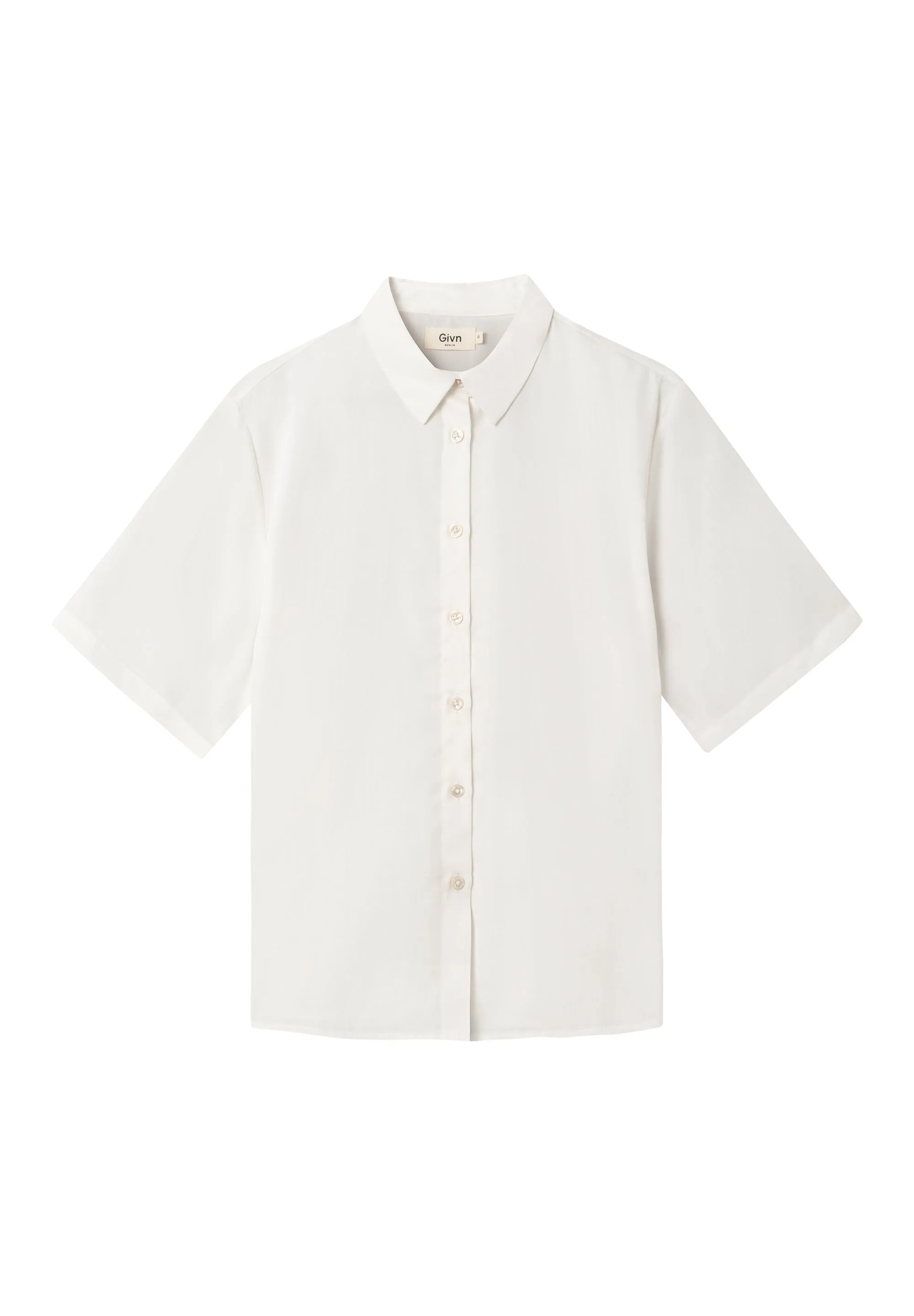 Short sleeve blouse STINE in TENCEL™ REFIBRA™ Lyocell - White (Refibra) Givn Berlin