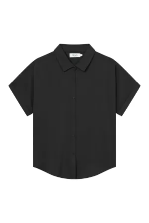 Short-sleeved blouse GBSARAH from LENZING™ ECOVERO™ - Black Givn Berlin