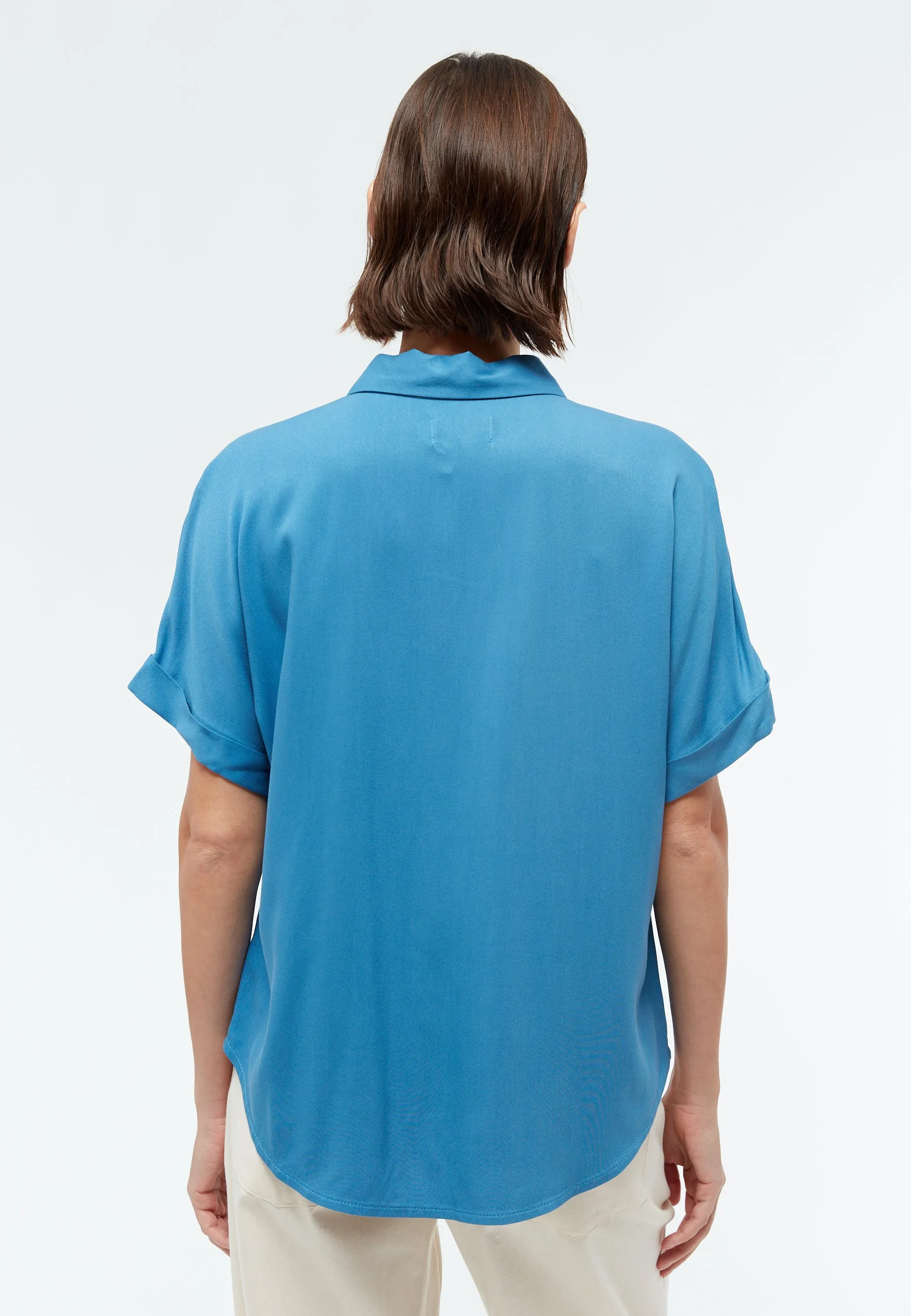 Short-sleeved blouse GBSARAH from LENZING™ ECOVERO™ - Gentle Blue Givn Berlin