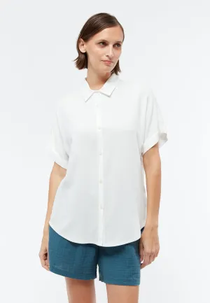 Short-sleeved blouse GBSARAH relaxed fit from LENZING™ ECOVERO™ - White Givn Berlin