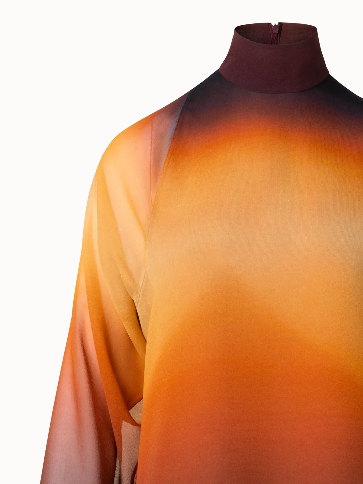 Silk Blouse with Autumn Twilight Print Akris