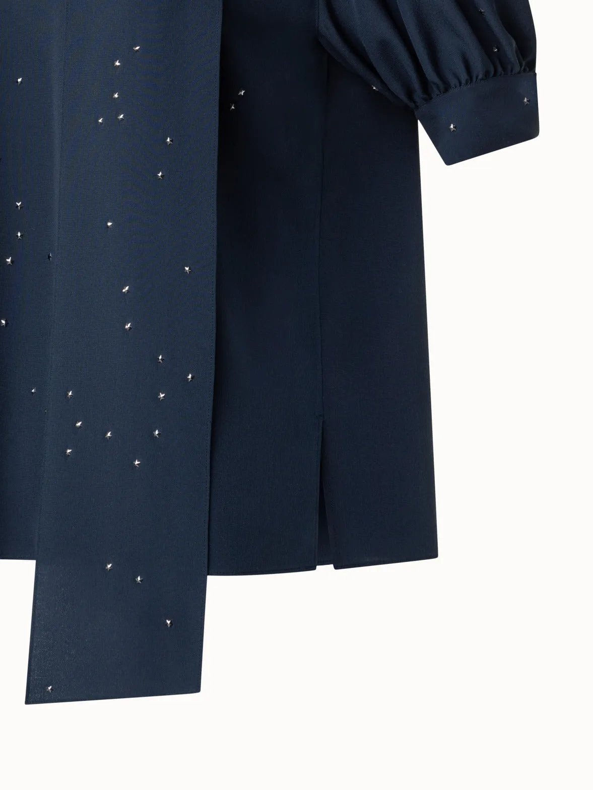 Silk Blouse with Bow and Swarowski Stars Akris