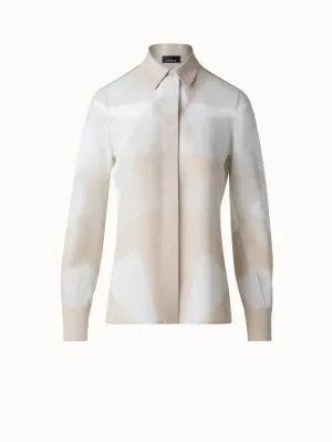 Silk Blouse with Chiaroscuro Print Akris