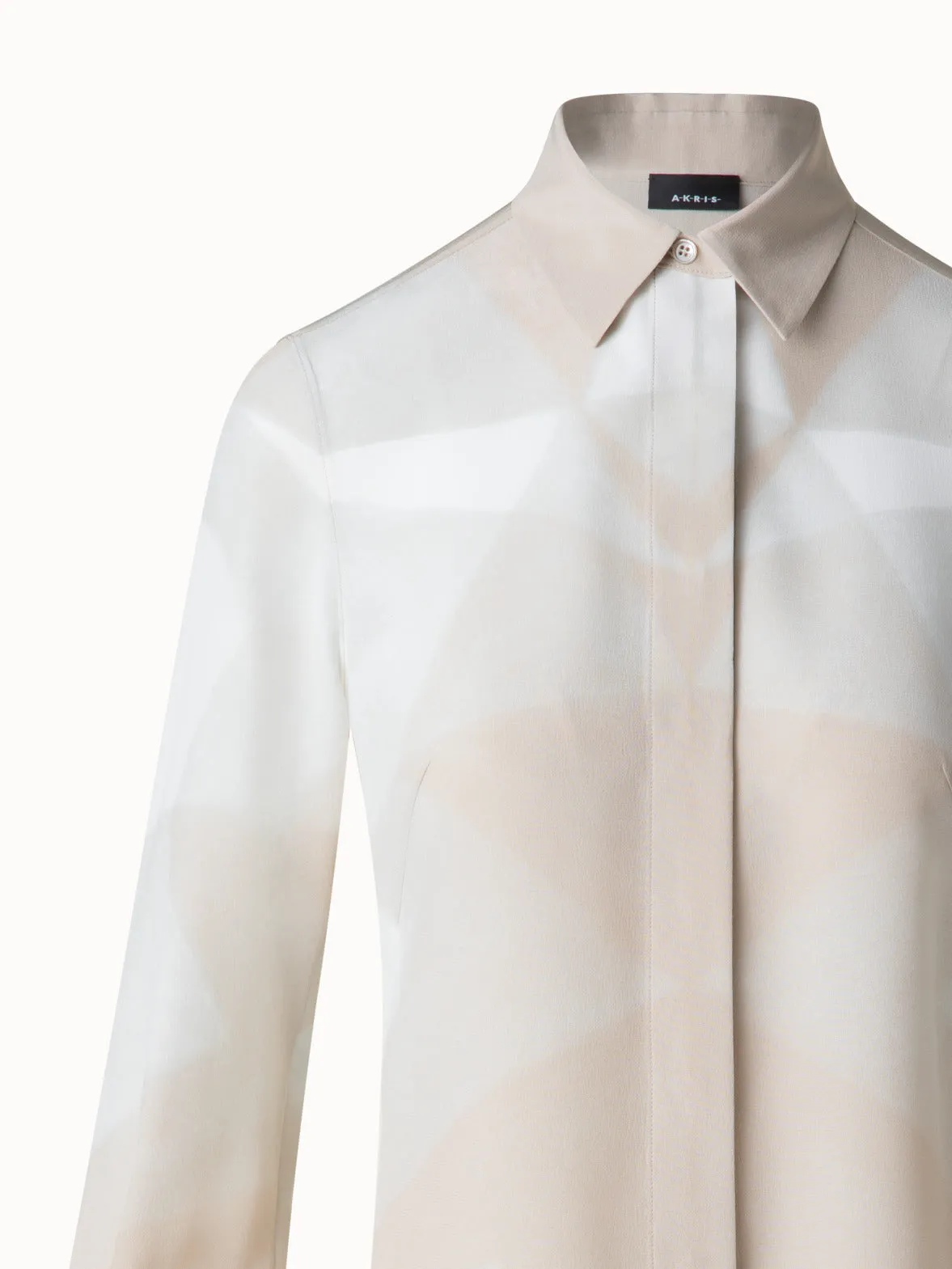 Silk Blouse with Chiaroscuro Print Akris