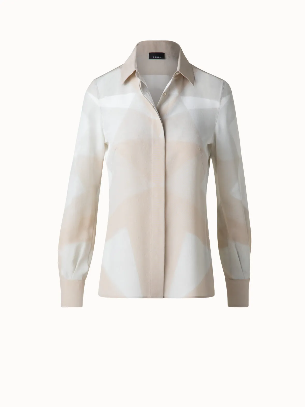 Silk Blouse with Chiaroscuro Print Akris