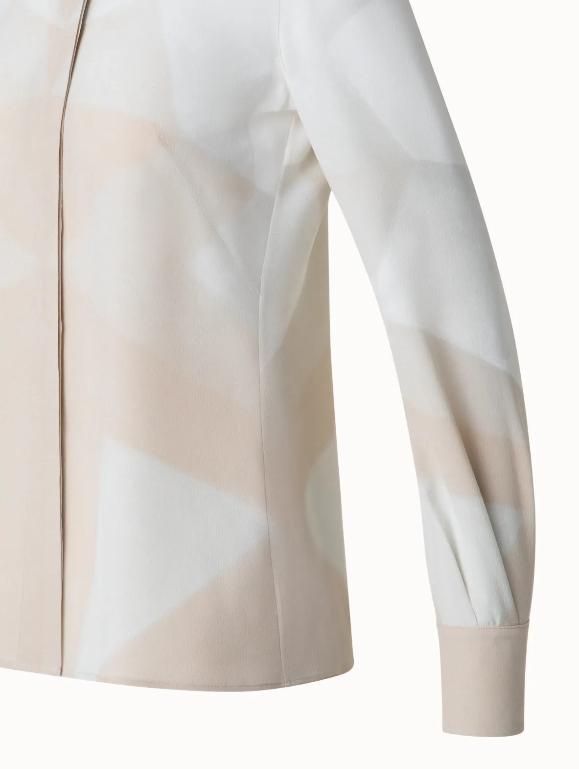 Silk Blouse with Chiaroscuro Print Akris