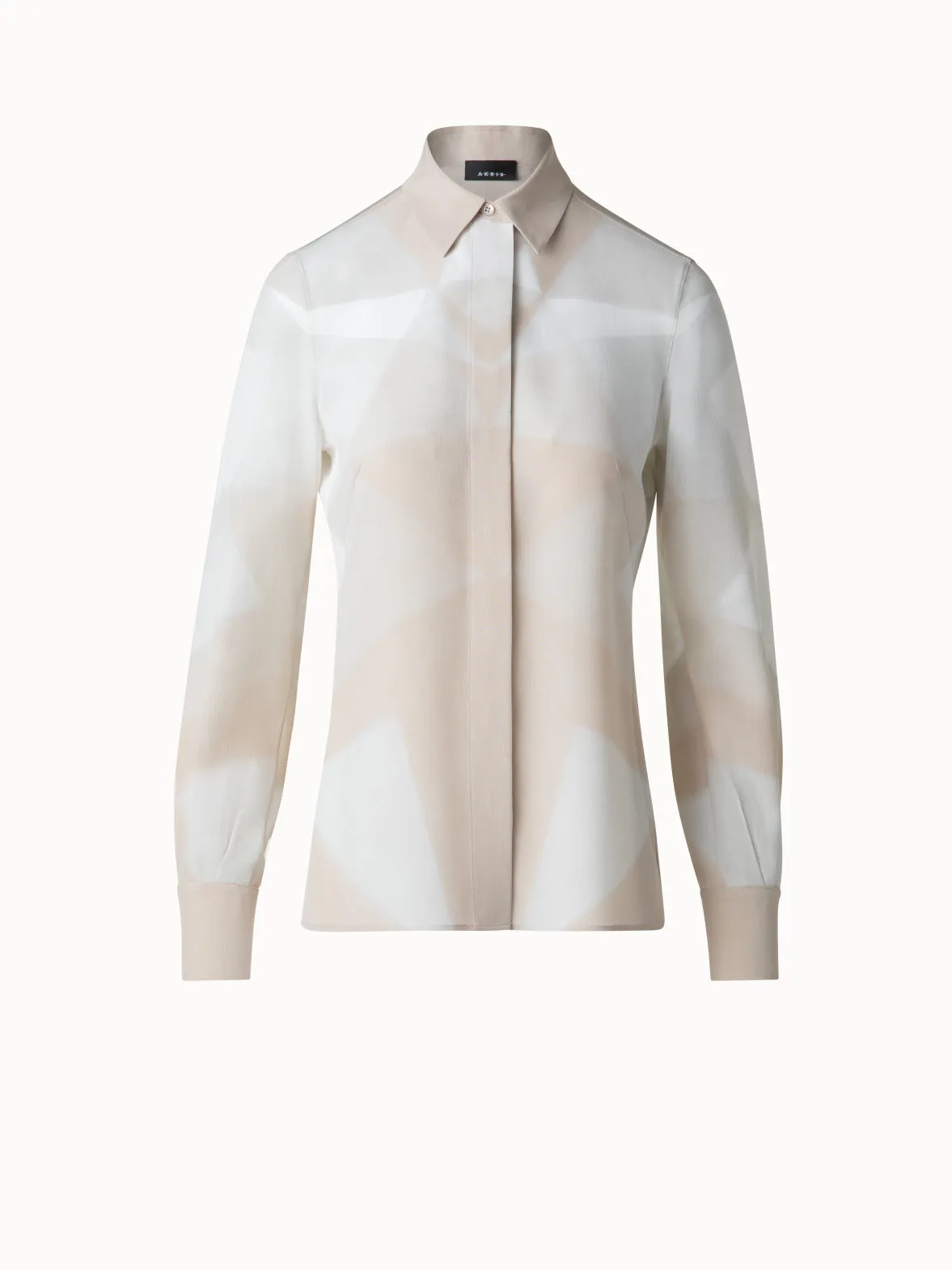 Silk Blouse with Chiaroscuro Print Akris