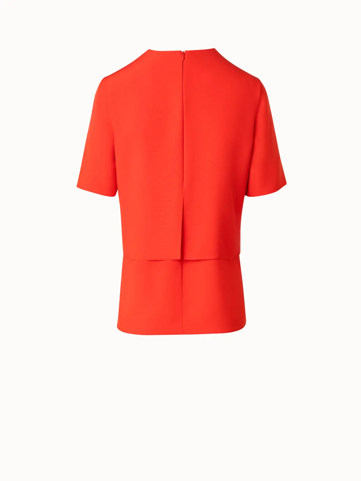 Silk Crêpe Asymmetrical Overlayer Blouse Akris