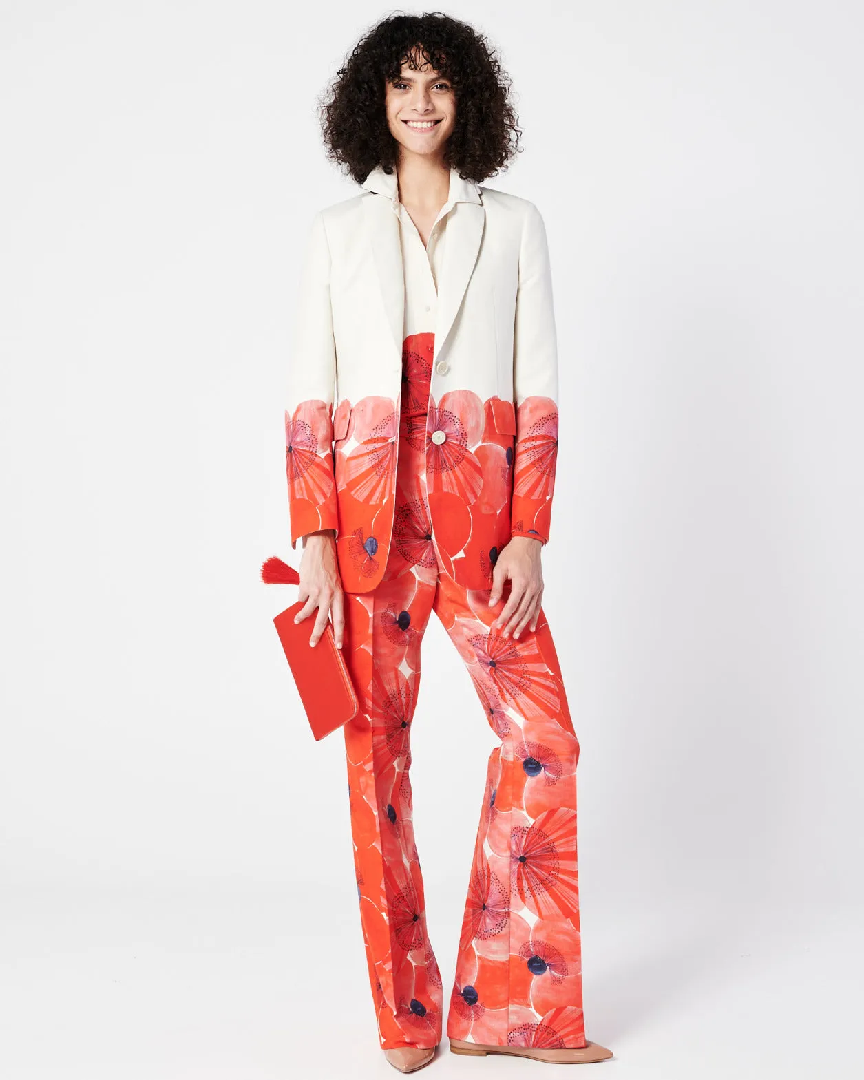 Silk Crêpe Blouse Poppy Print Akris