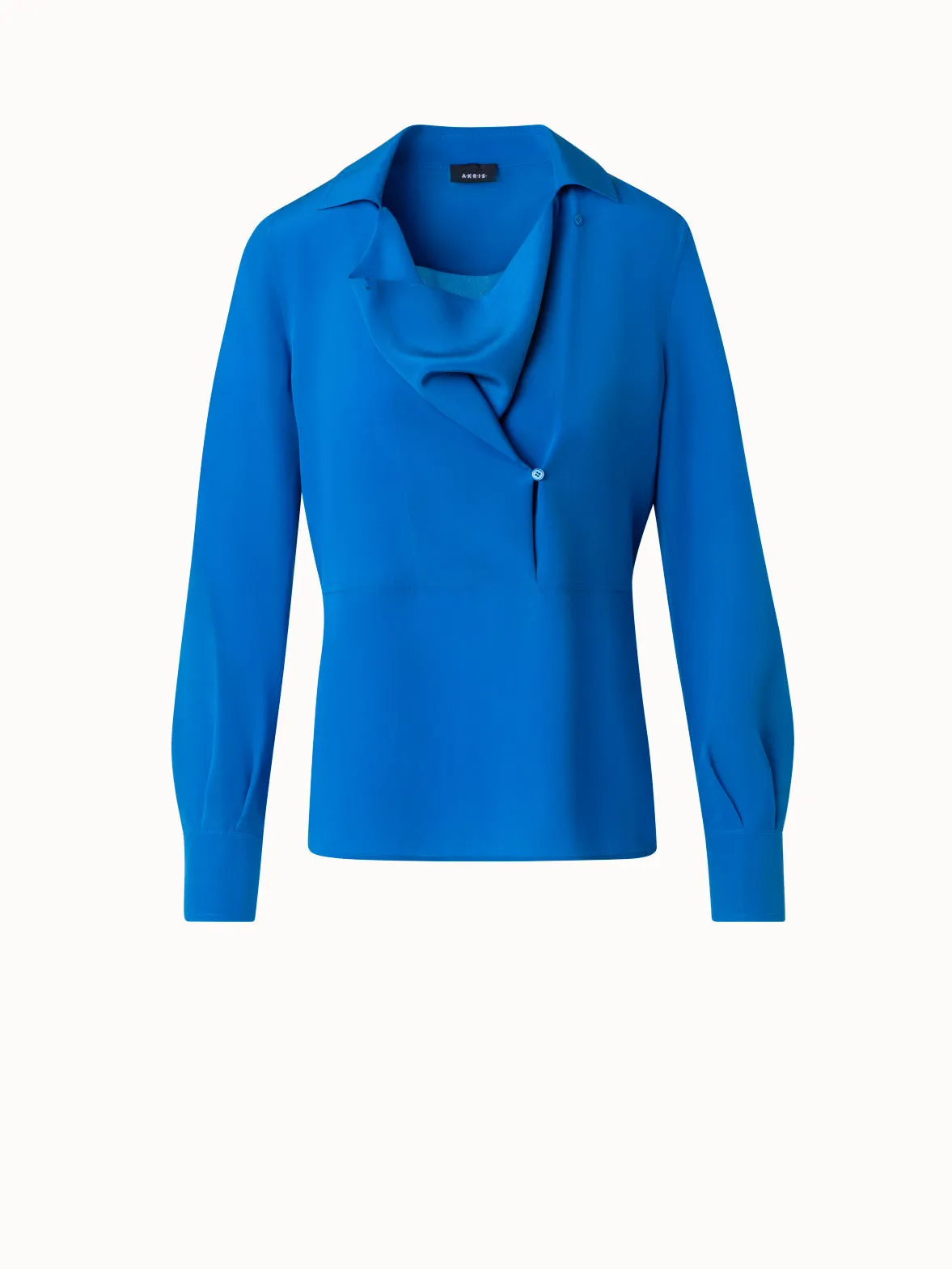 Silk Crêpe Blouse with Draping Akris